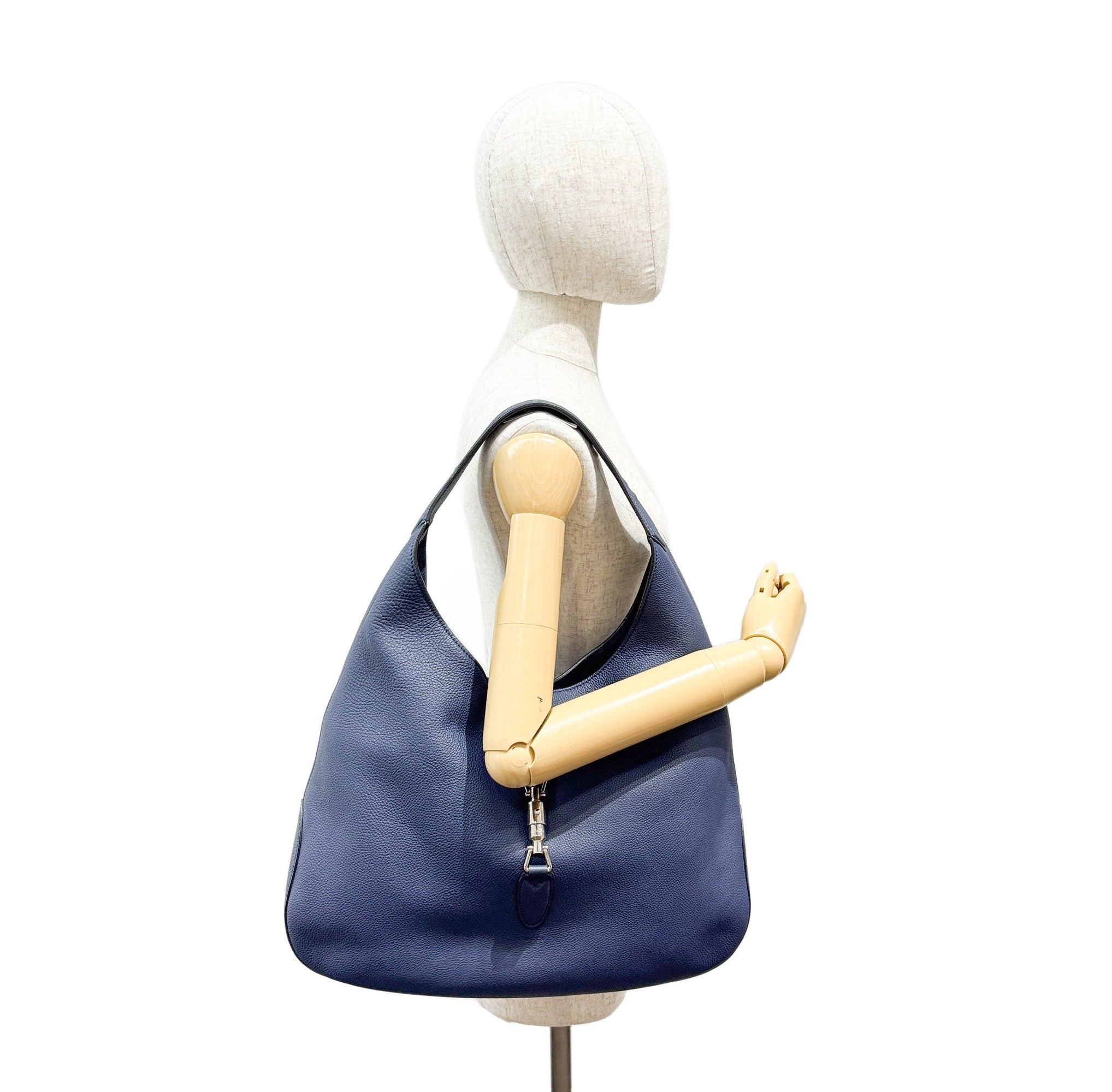 Jackie Sapphire Leather Shoulder Bag