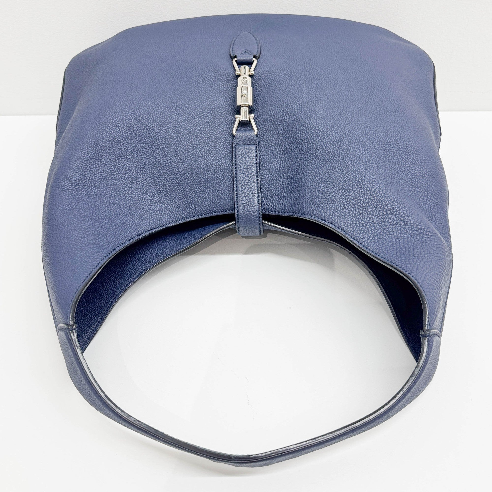 Jackie Sapphire Leather Shoulder Bag