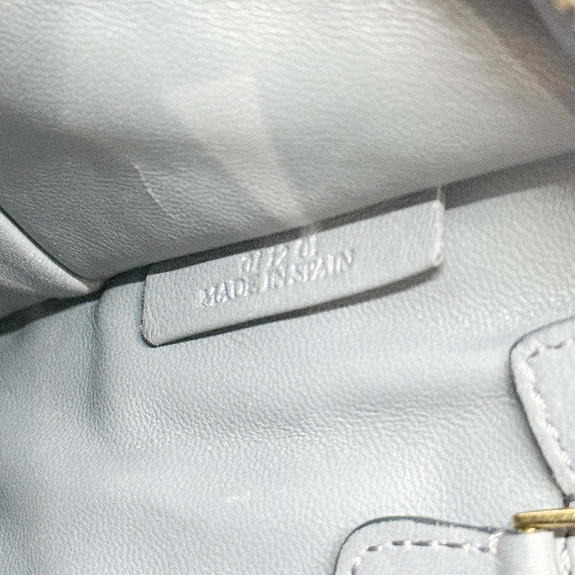 Amazona Shadow Blue Leather Hand Bag