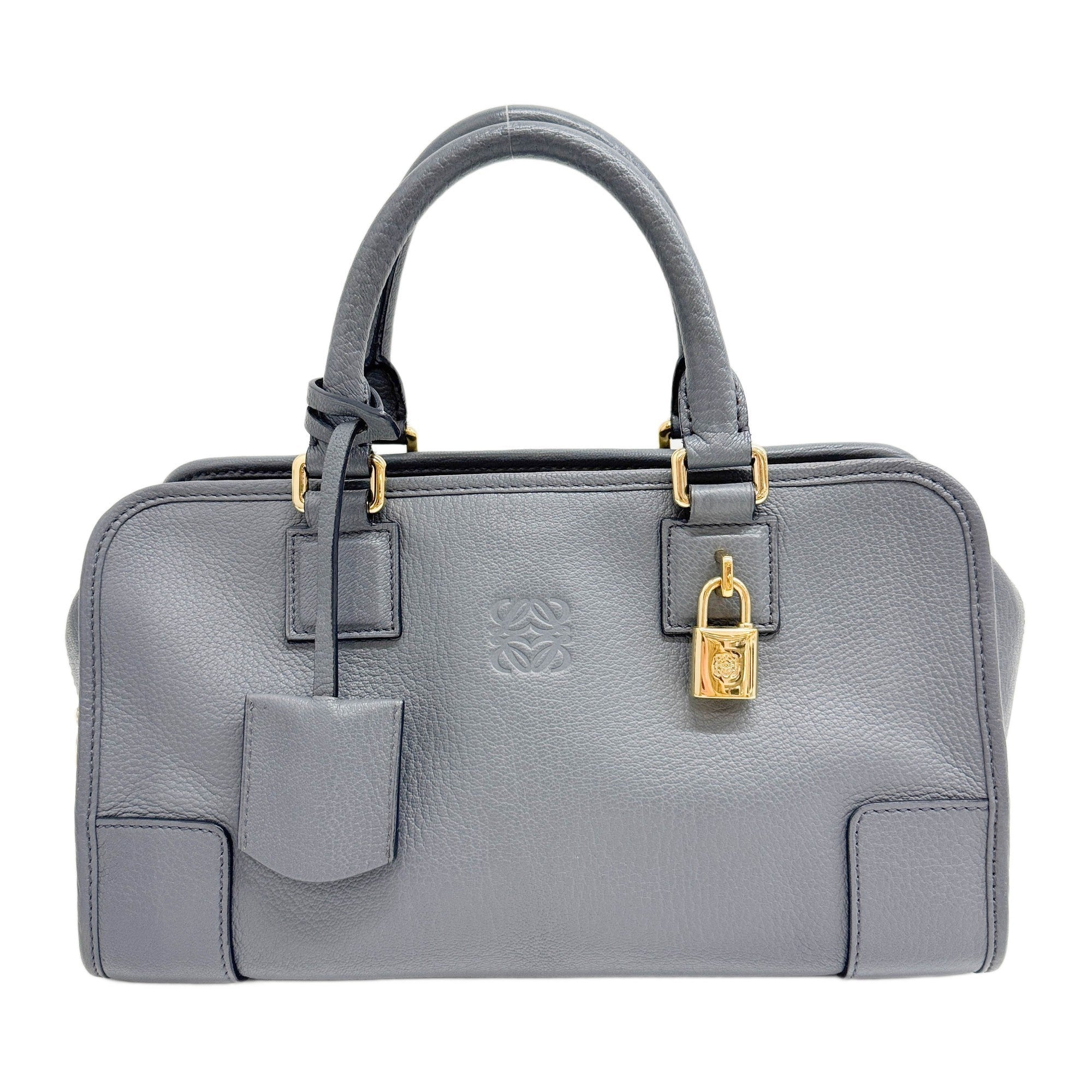 Amazona Shadow Blue Leather Hand Bag