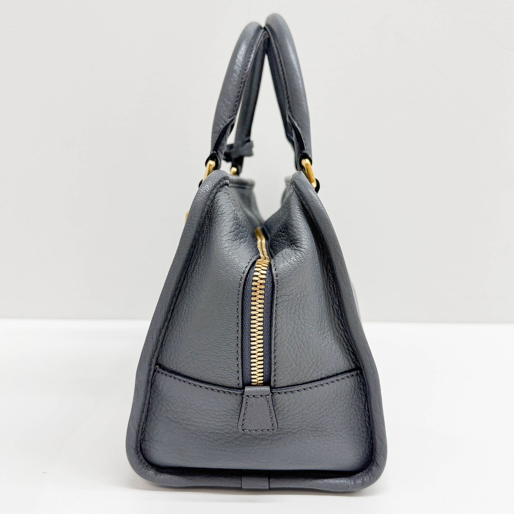 Amazona Shadow Blue Leather Hand Bag