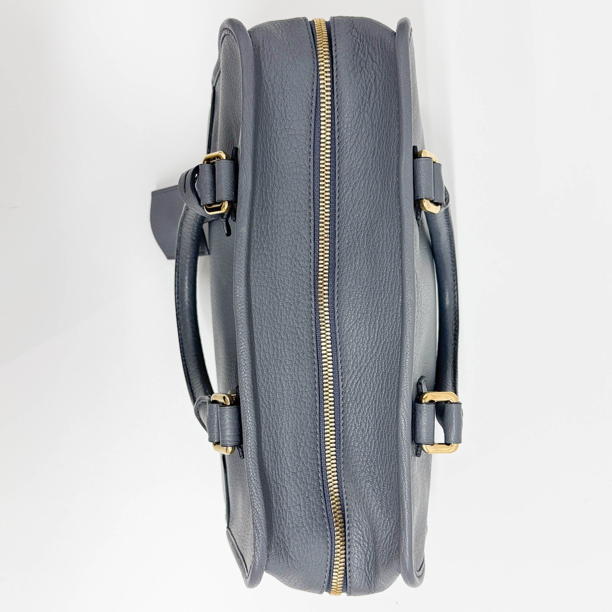 Amazona Shadow Blue Leather Hand Bag