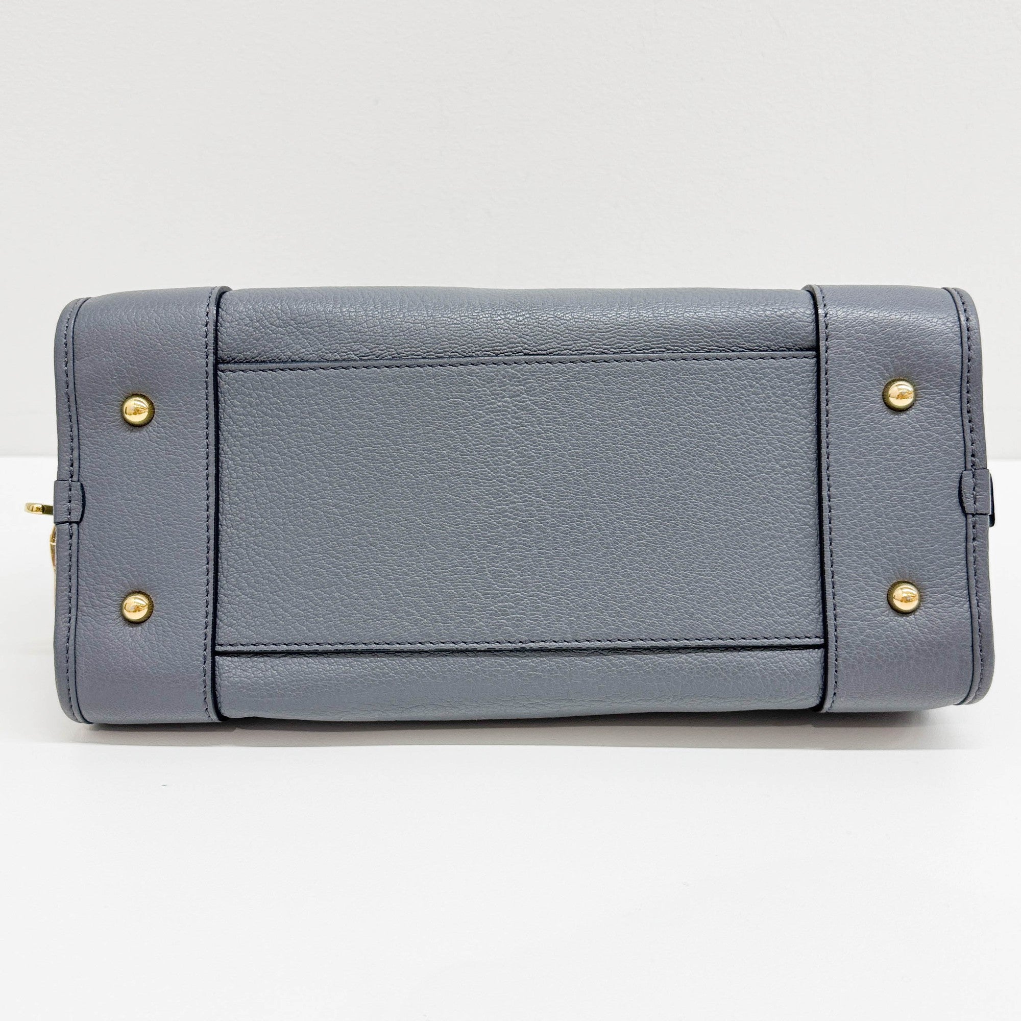 Amazona Shadow Blue Leather Hand Bag