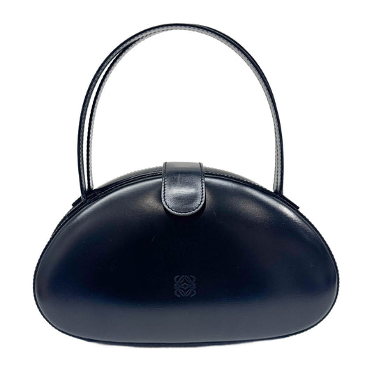 Anagram Black Leather Hand Bag