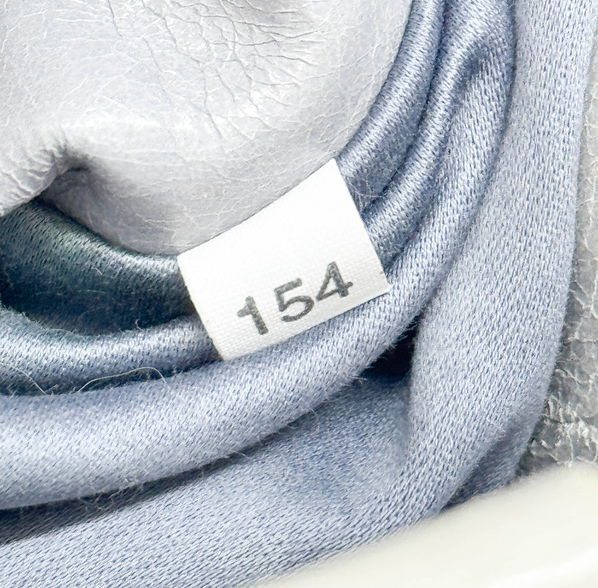 Mini Vitello Palladian Blue Leather Two Way Bag