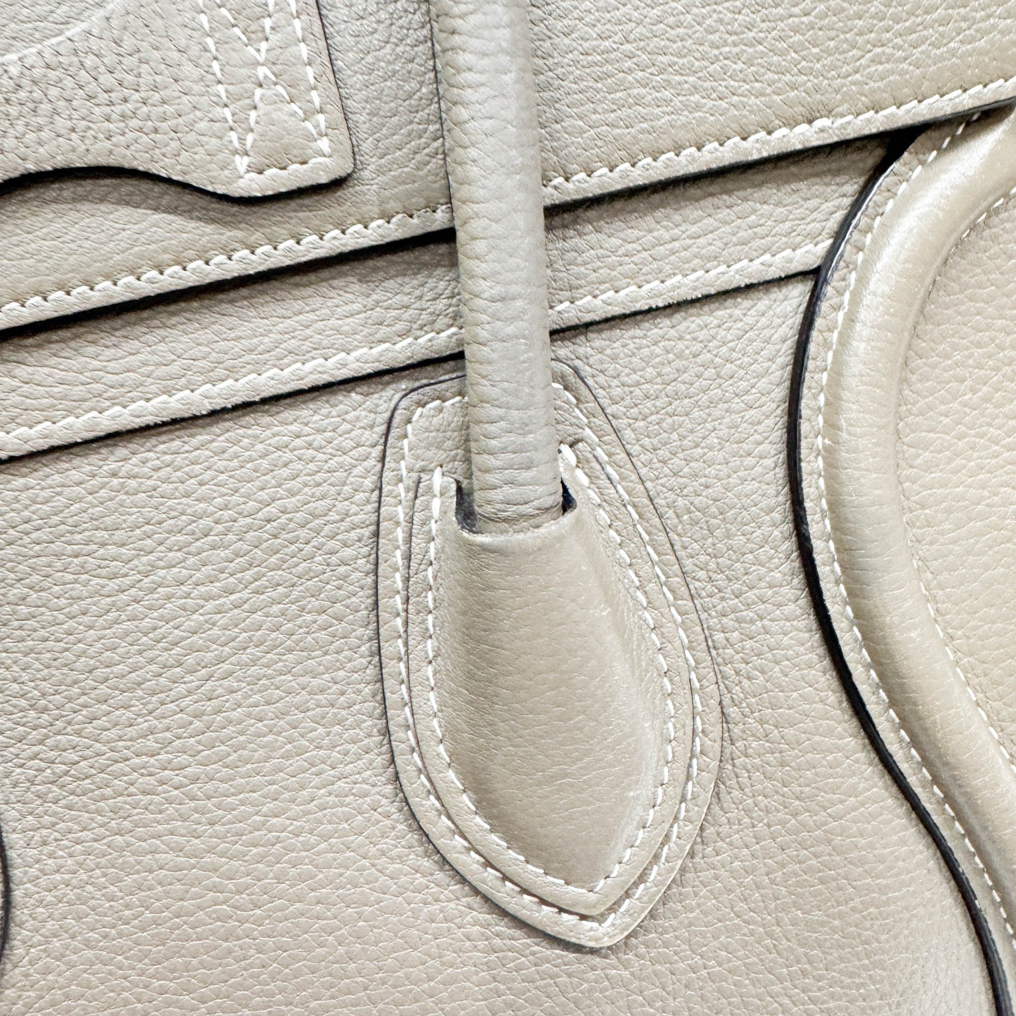 Micro Luggage Elephant Gray Leather Hand Bag