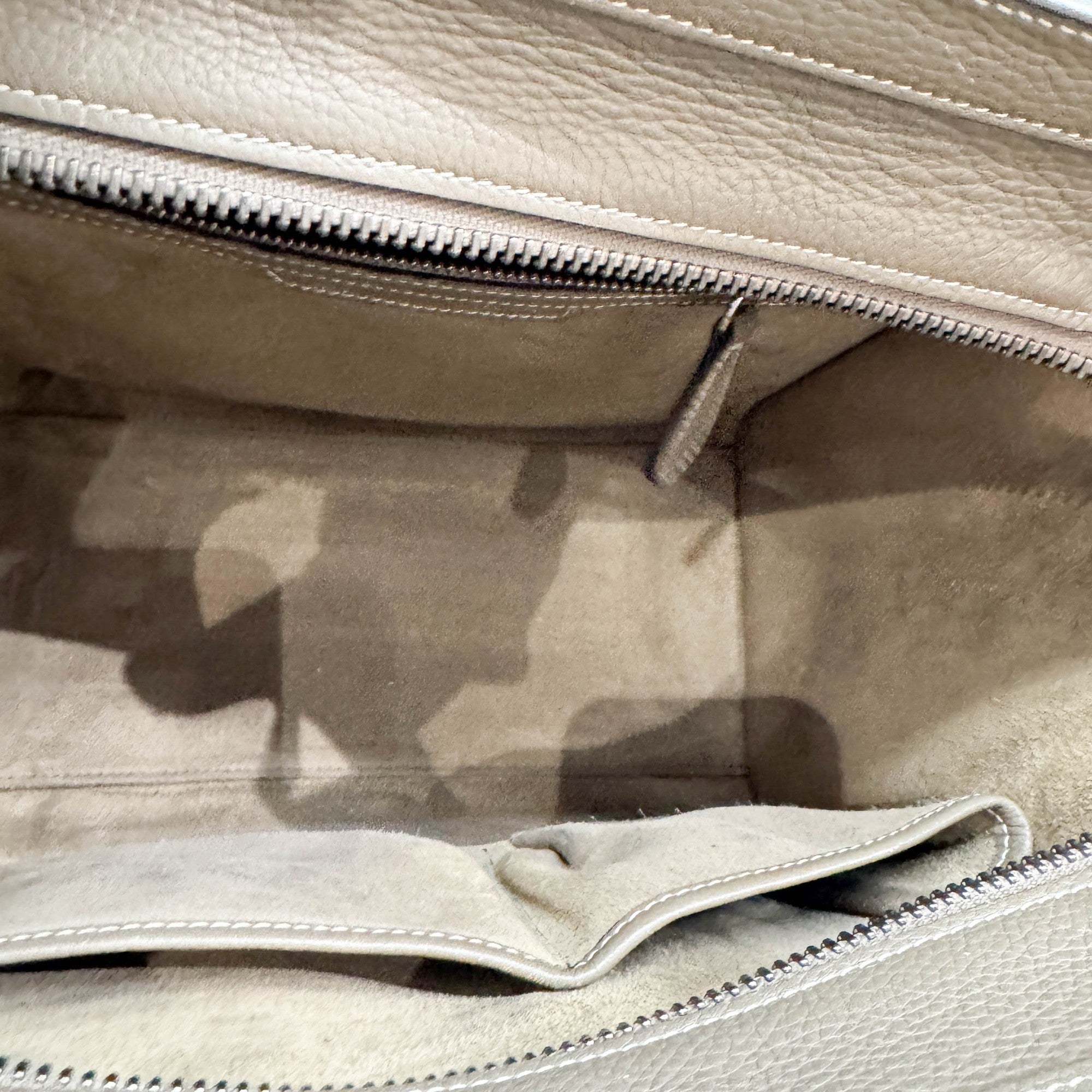 Micro Luggage Elephant Gray Leather Hand Bag