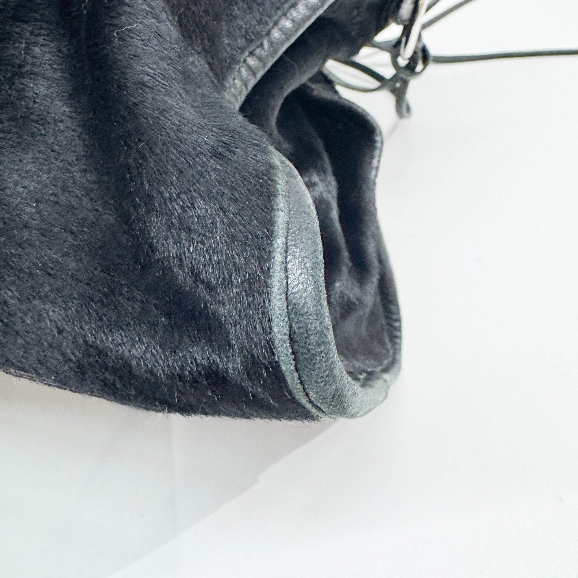 The City Black Pony Hair Hand Bag