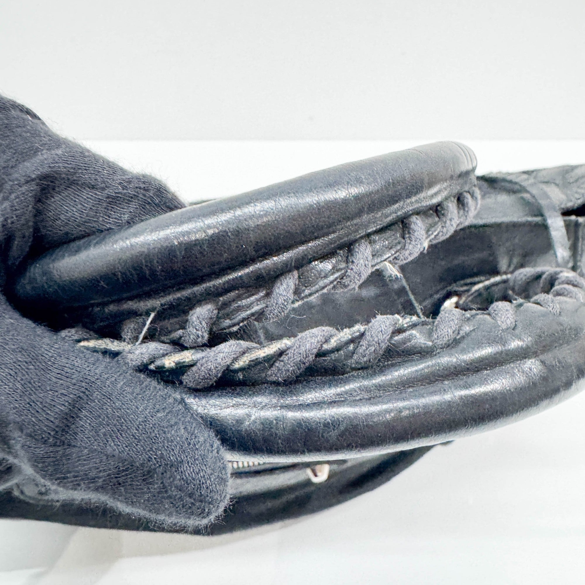 The City Black Pony Hair Hand Bag