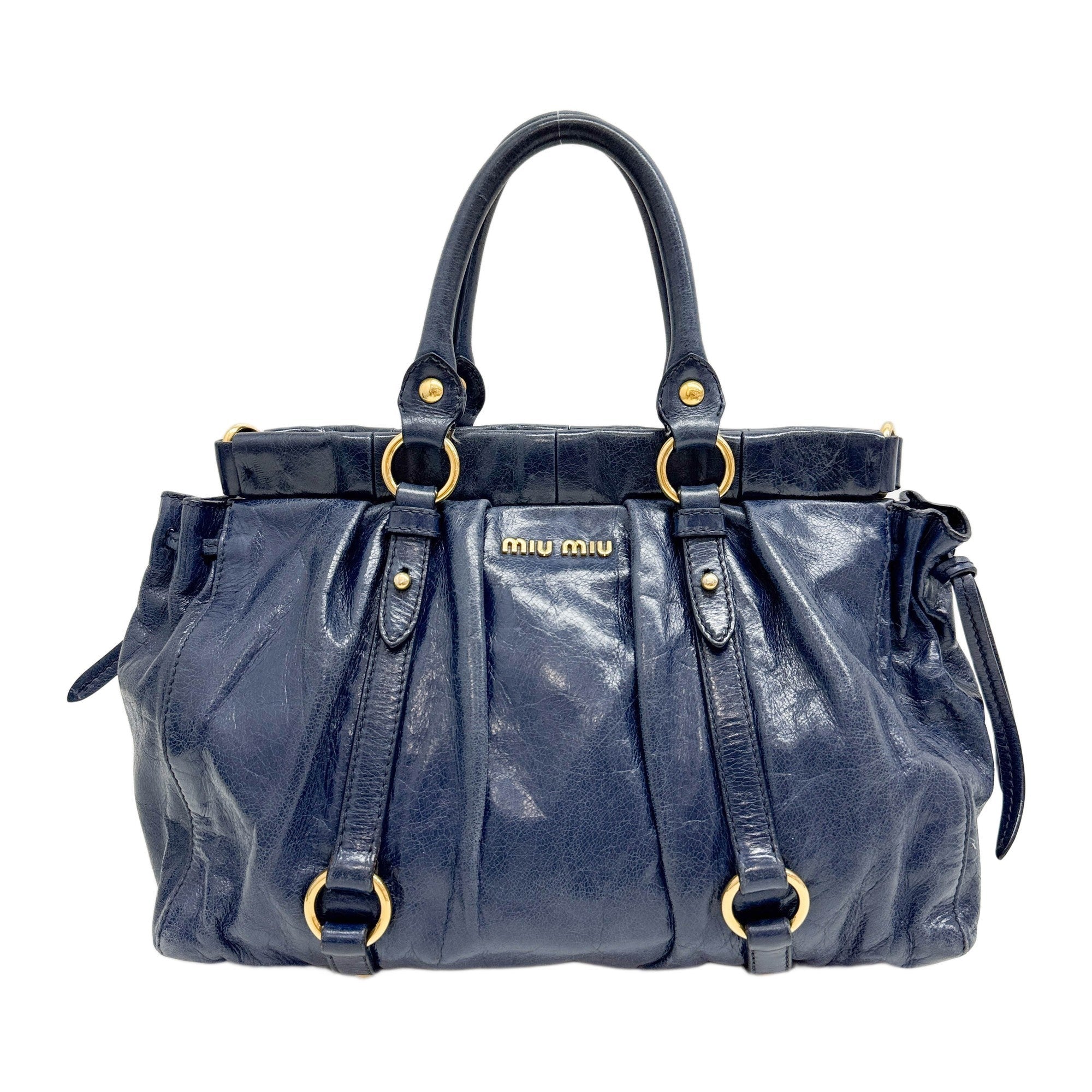 Vitello Cobalt Blue Leather Hand Bag