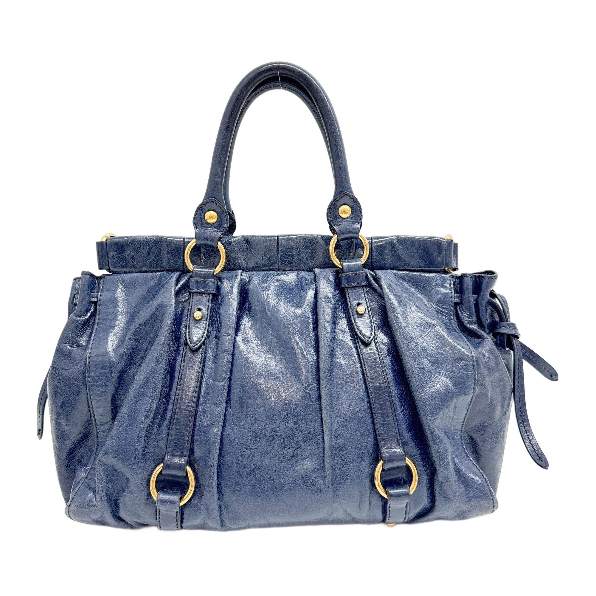 Vitello Cobalt Blue Leather Hand Bag