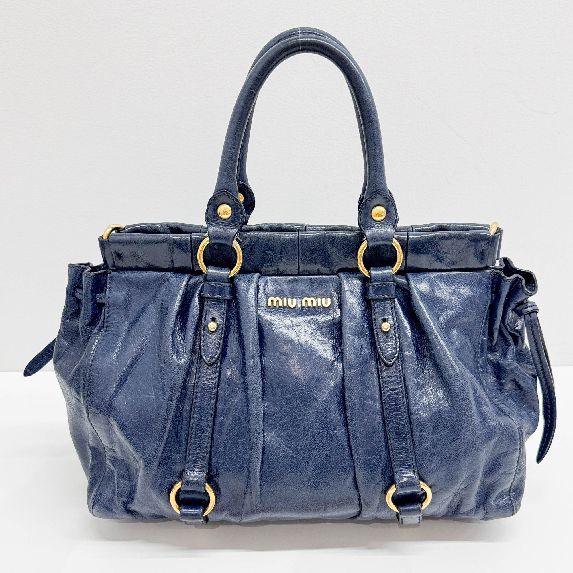 Vitello Cobalt Blue Leather Hand Bag