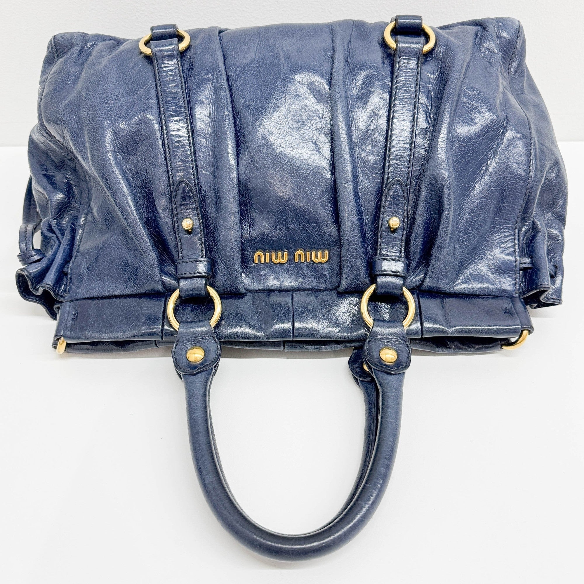 Vitello Cobalt Blue Leather Hand Bag