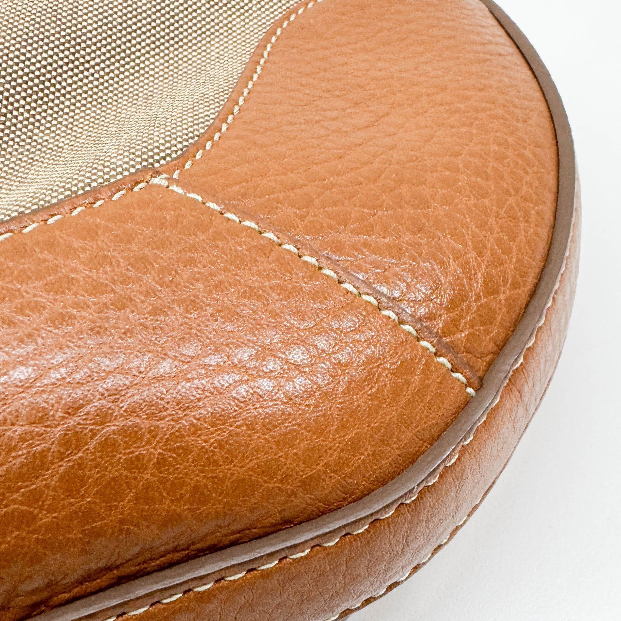 Jacquard Brown Canvas Shoulder Bag