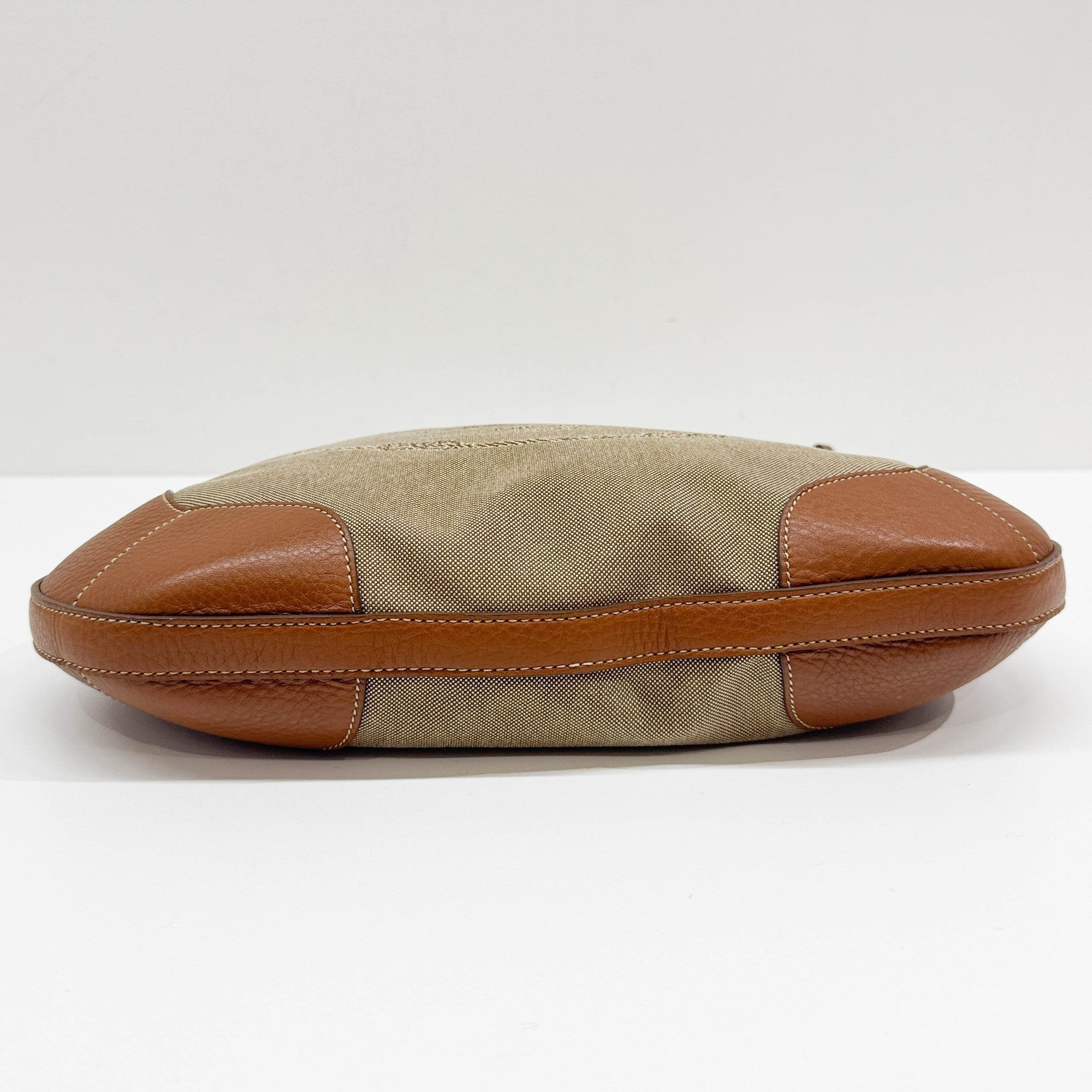 Jacquard Brown Canvas Shoulder Bag