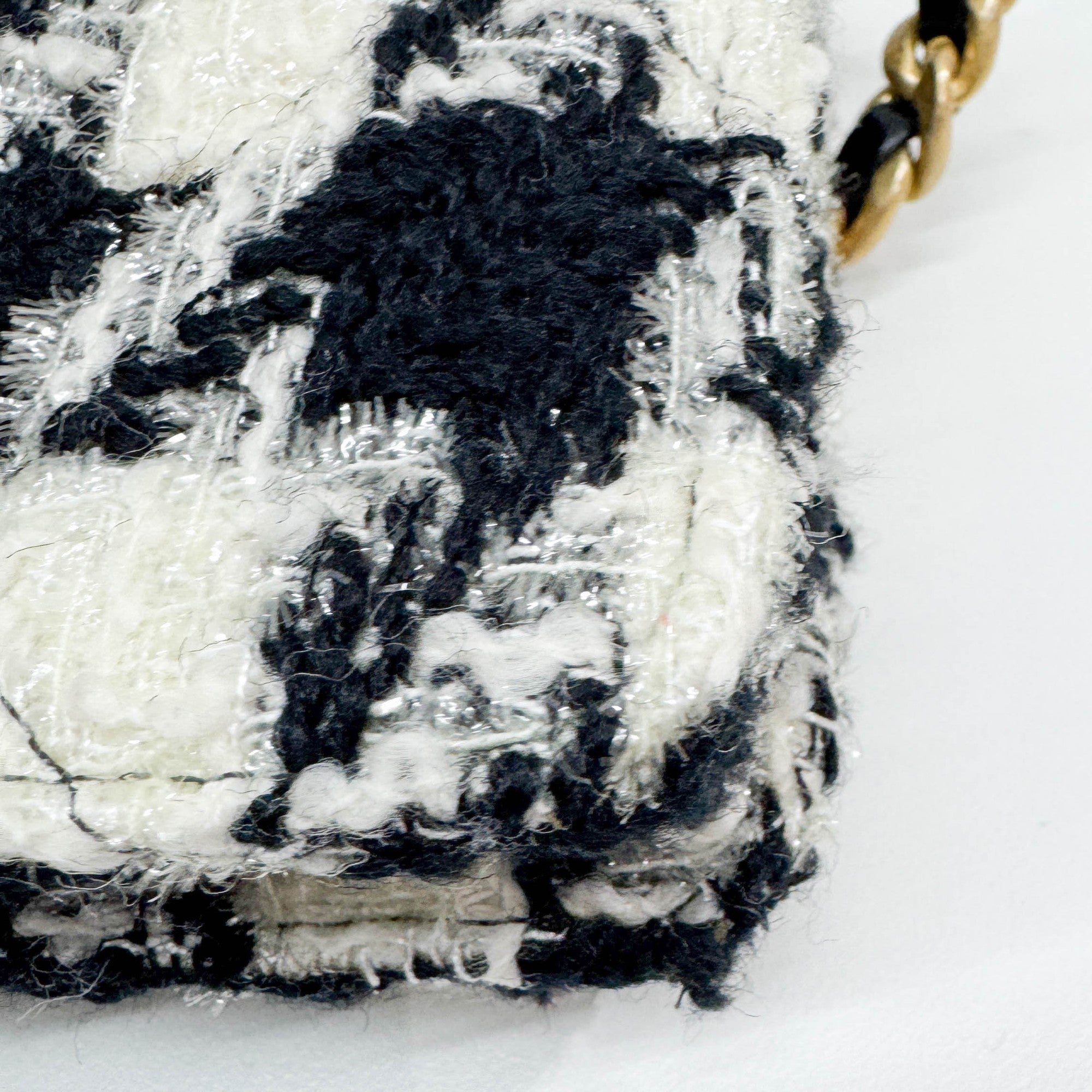 19 Black & White Tweed Wallet Two Way Bag