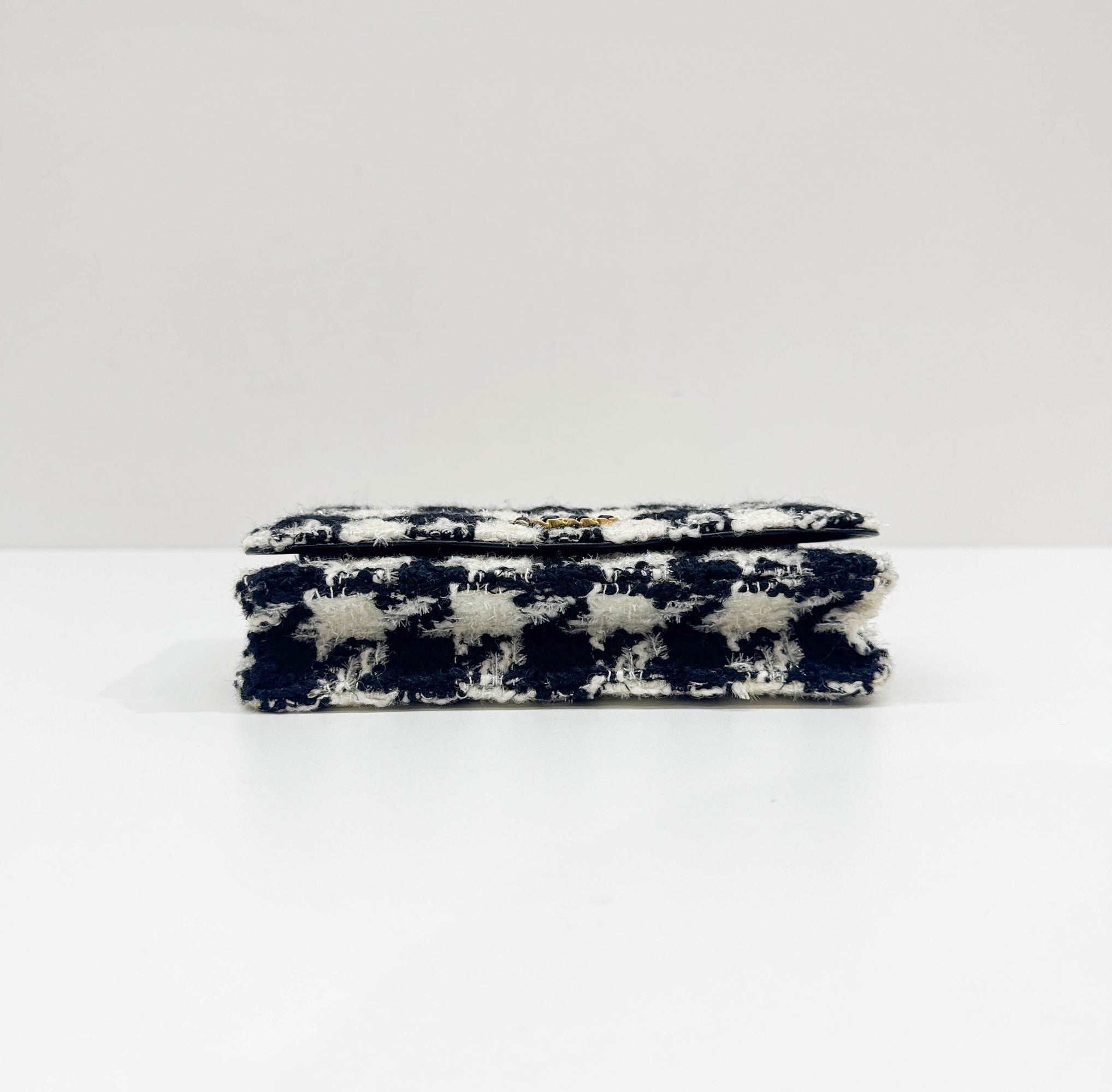 19 Black & White Tweed Wallet Two Way Bag
