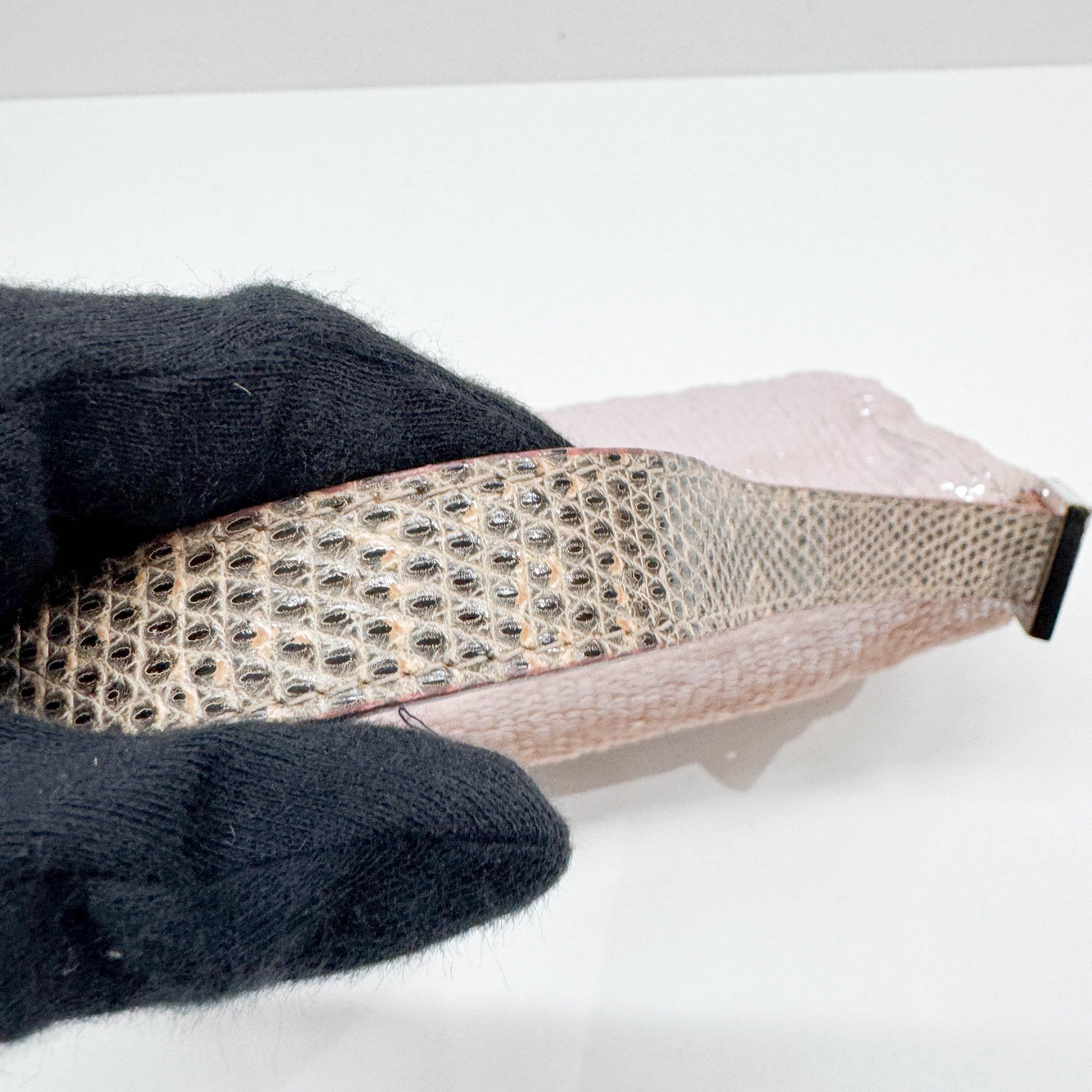 Baguette Pink Sequin Shoulder Bag