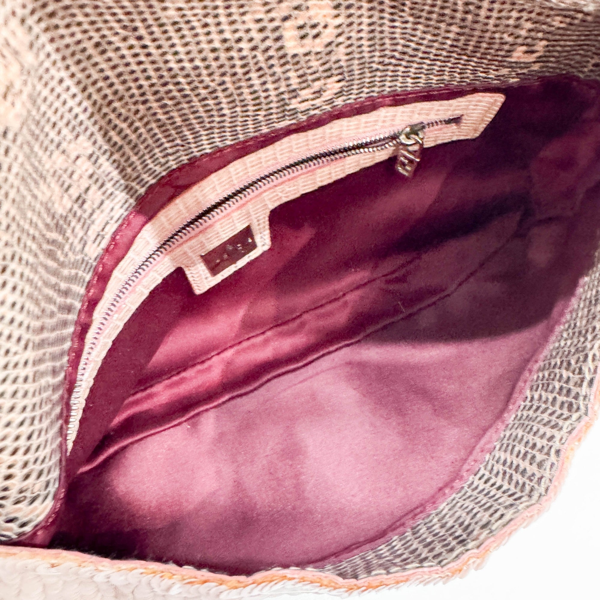 Baguette Pink Sequin Shoulder Bag