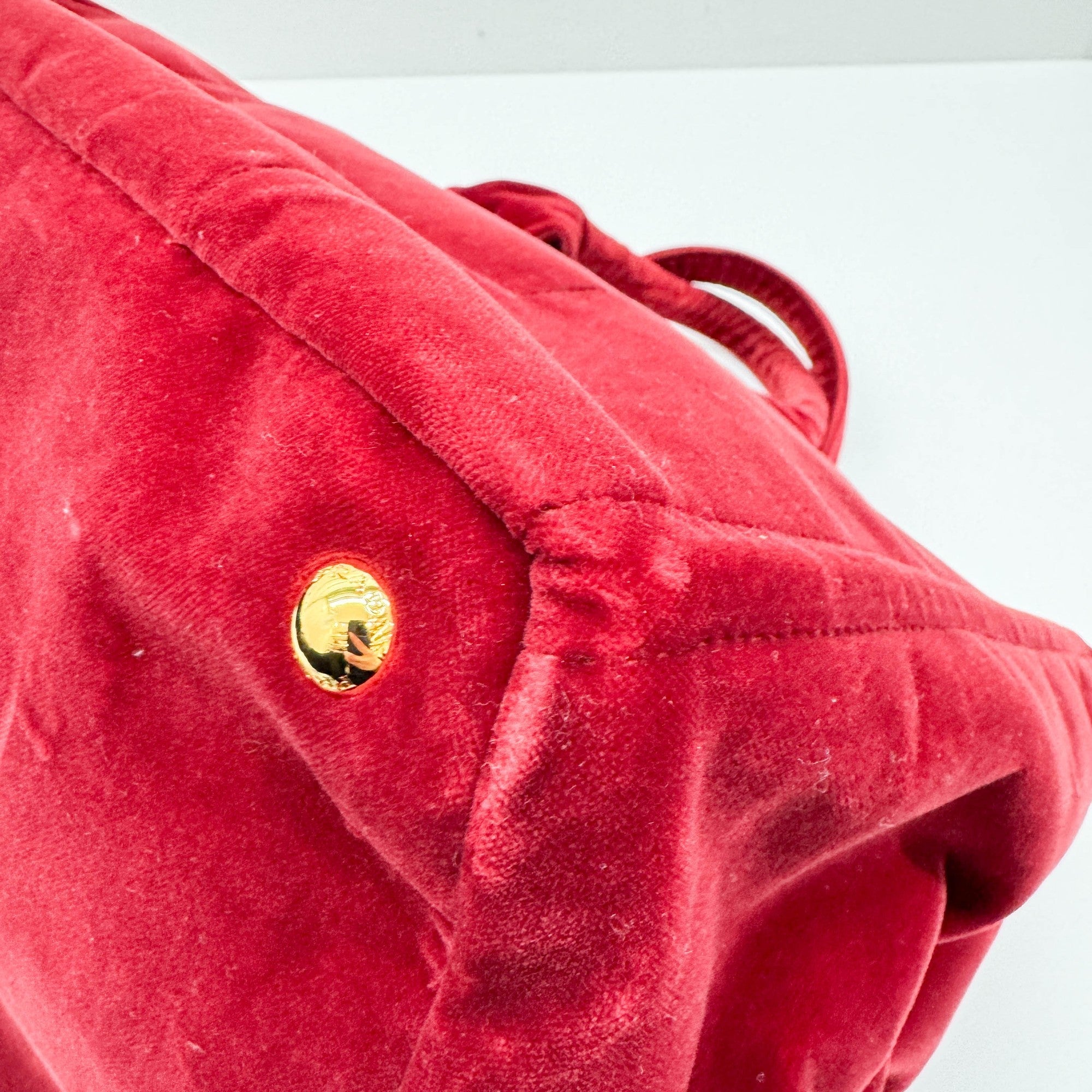 Ruby Velvet Tote Hand Bag