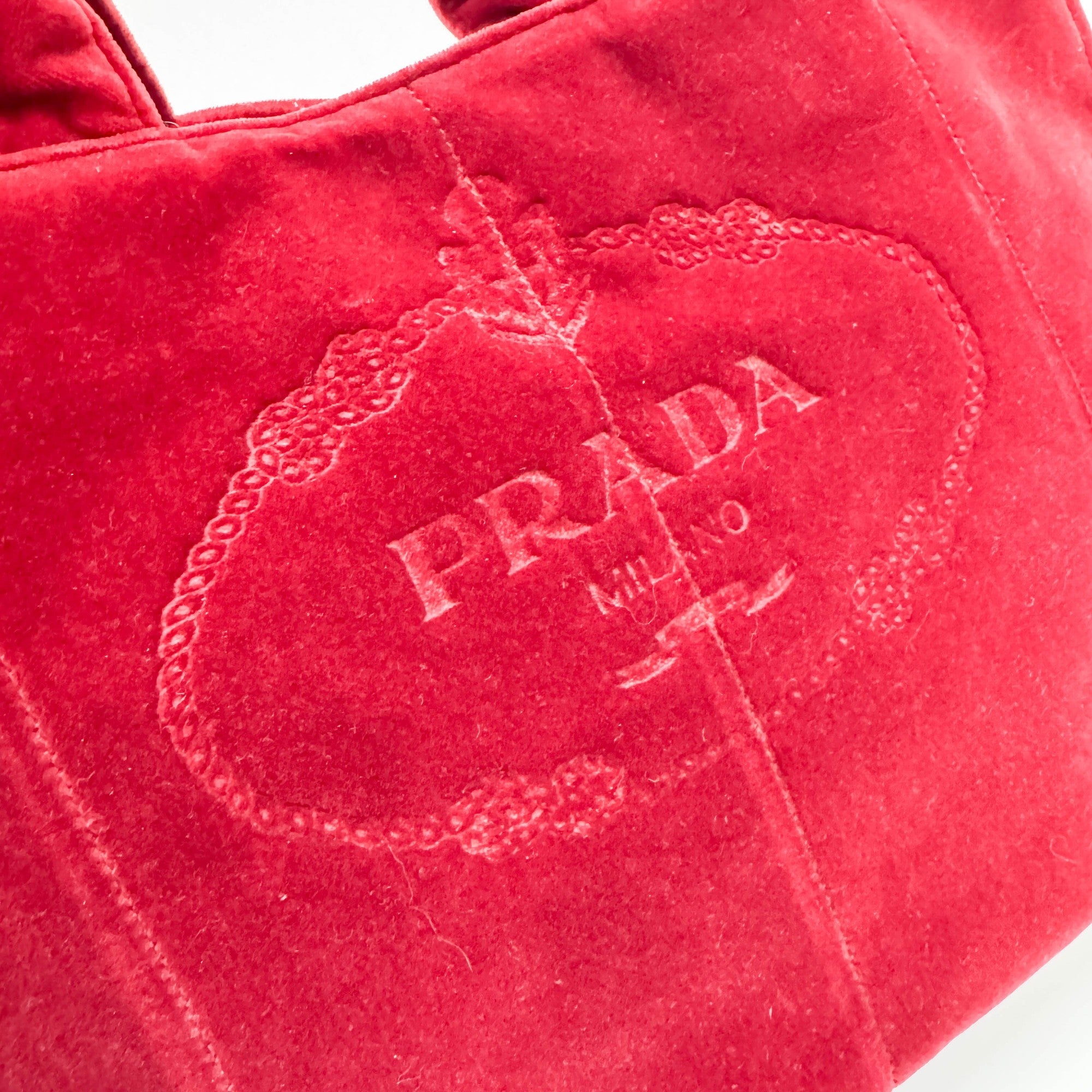 Ruby Velvet Tote Hand Bag