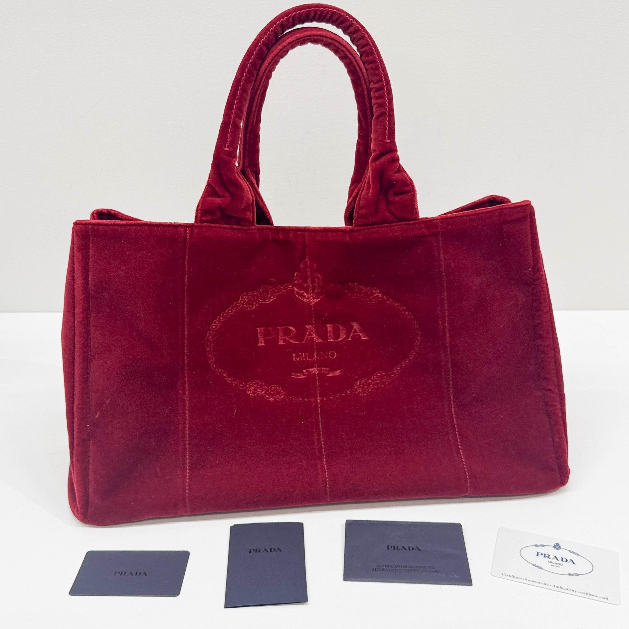 Ruby Velvet Tote Hand Bag