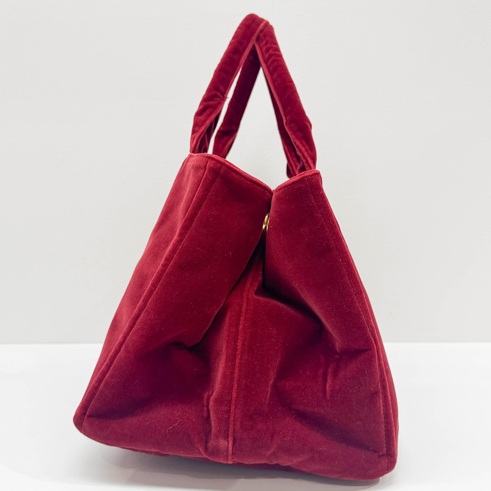 Ruby Velvet Tote Hand Bag