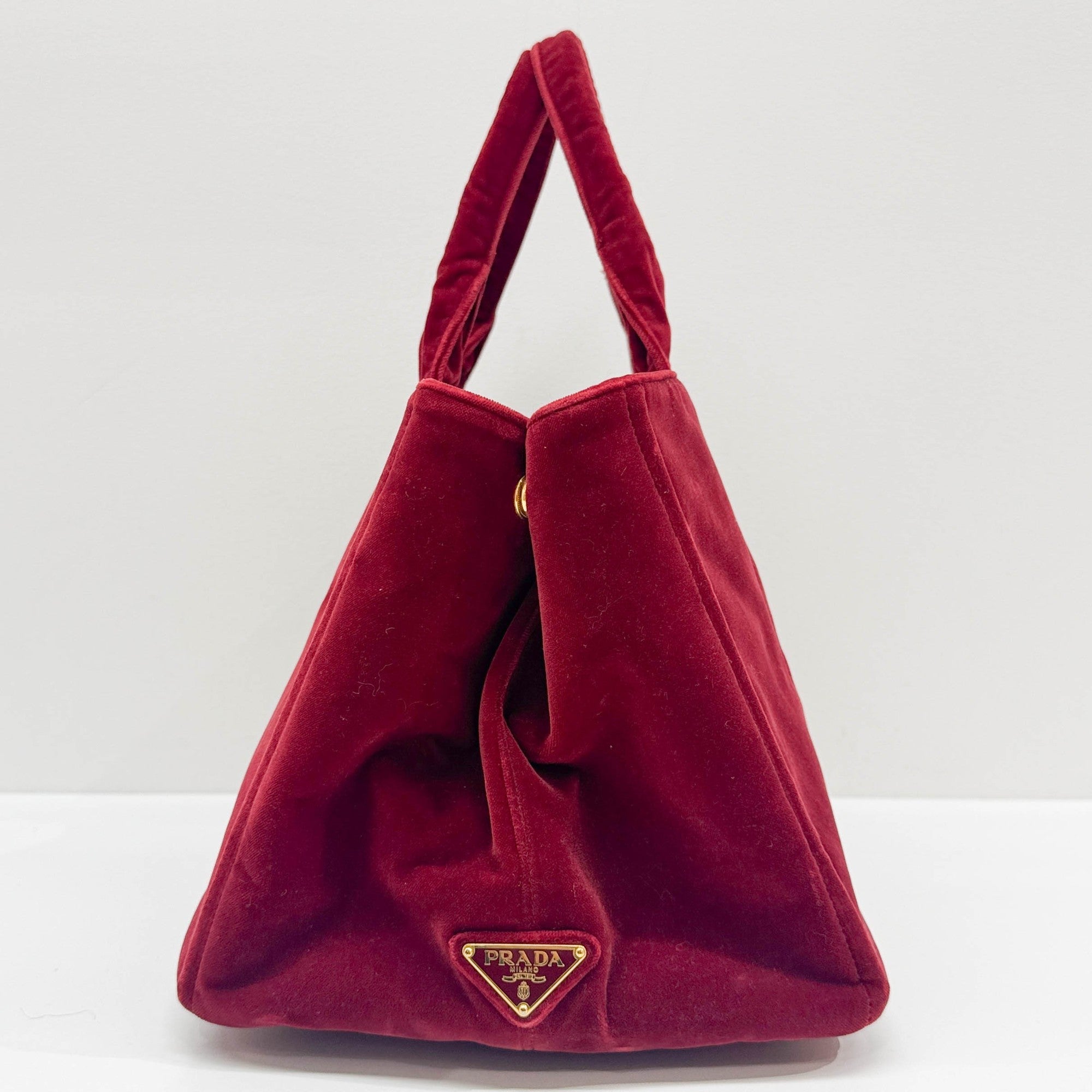 Ruby Velvet Tote Hand Bag