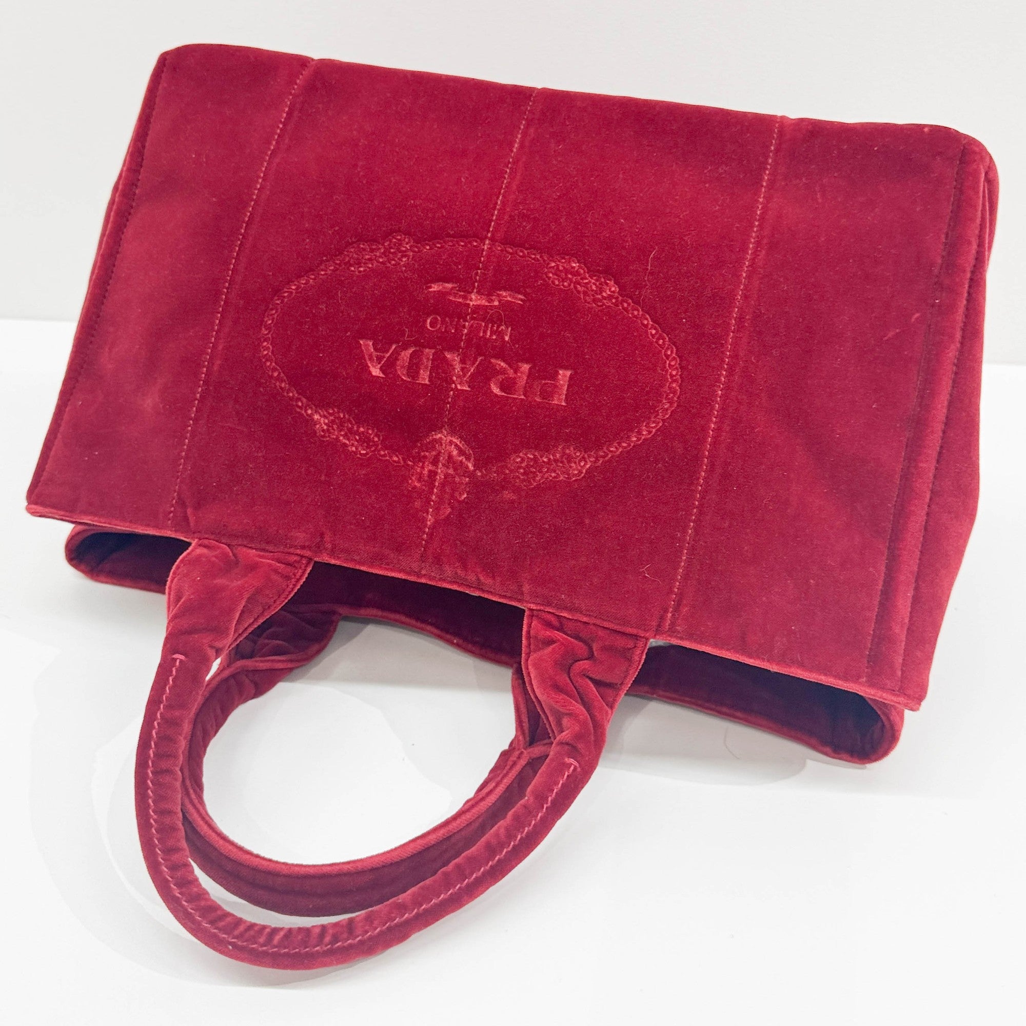 Ruby Velvet Tote Hand Bag