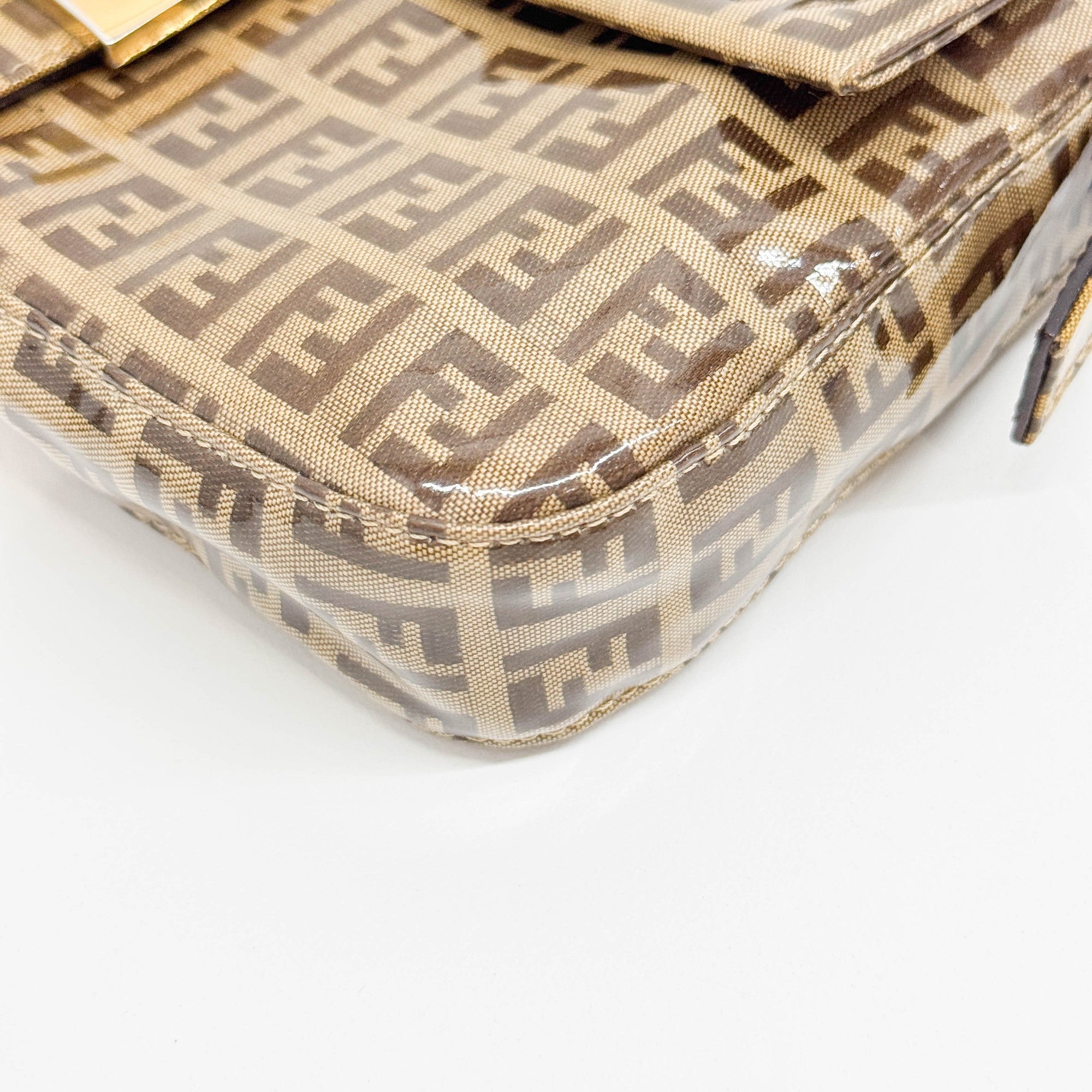 Baguette Brown Zucchino Canvas Shoulder Bag