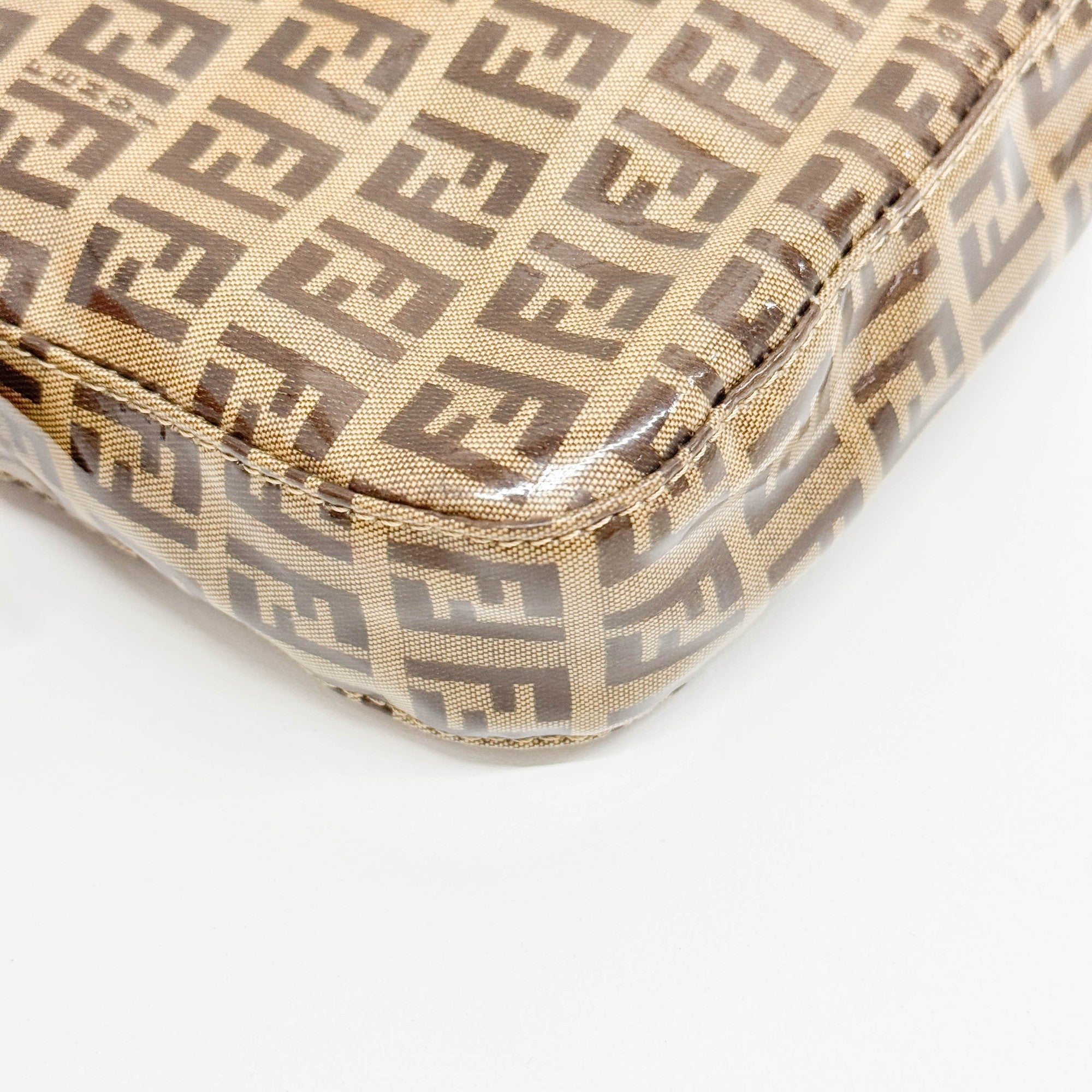 Baguette Brown Zucchino Canvas Shoulder Bag