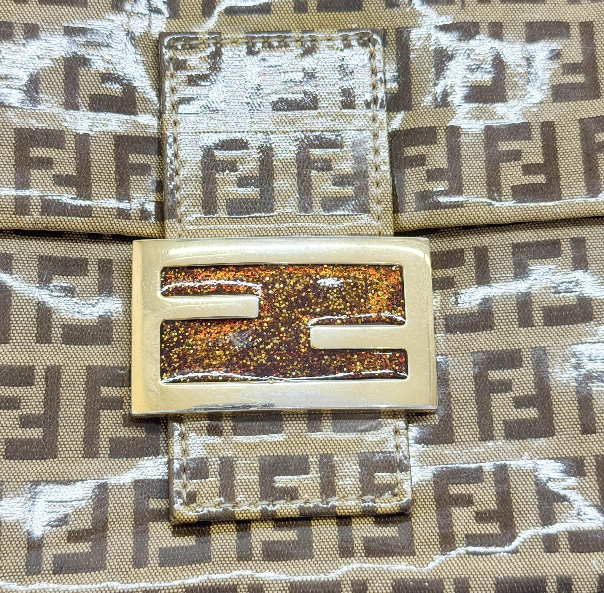 Baguette Brown Zucchino Canvas Shoulder Bag