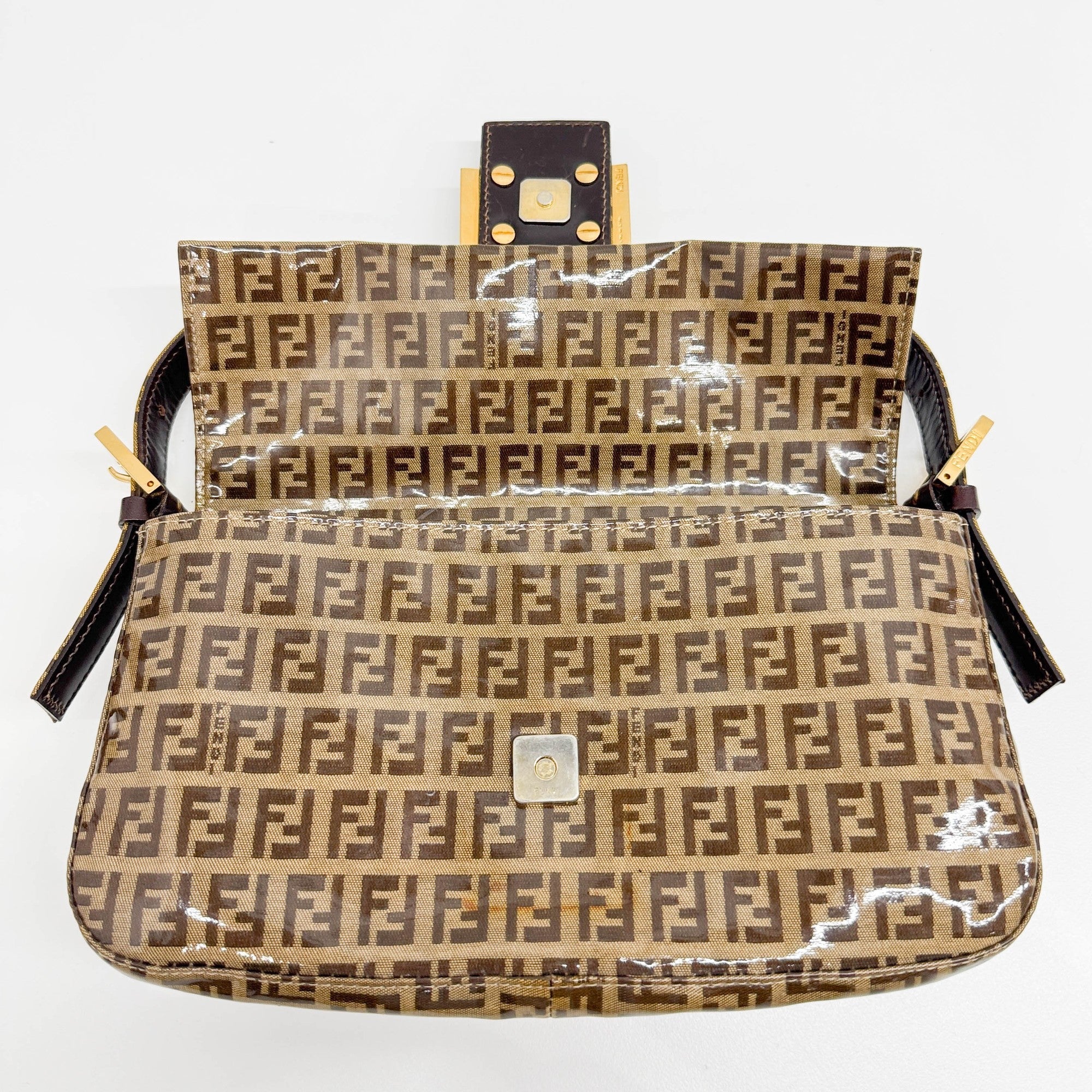 Baguette Brown Zucchino Canvas Shoulder Bag