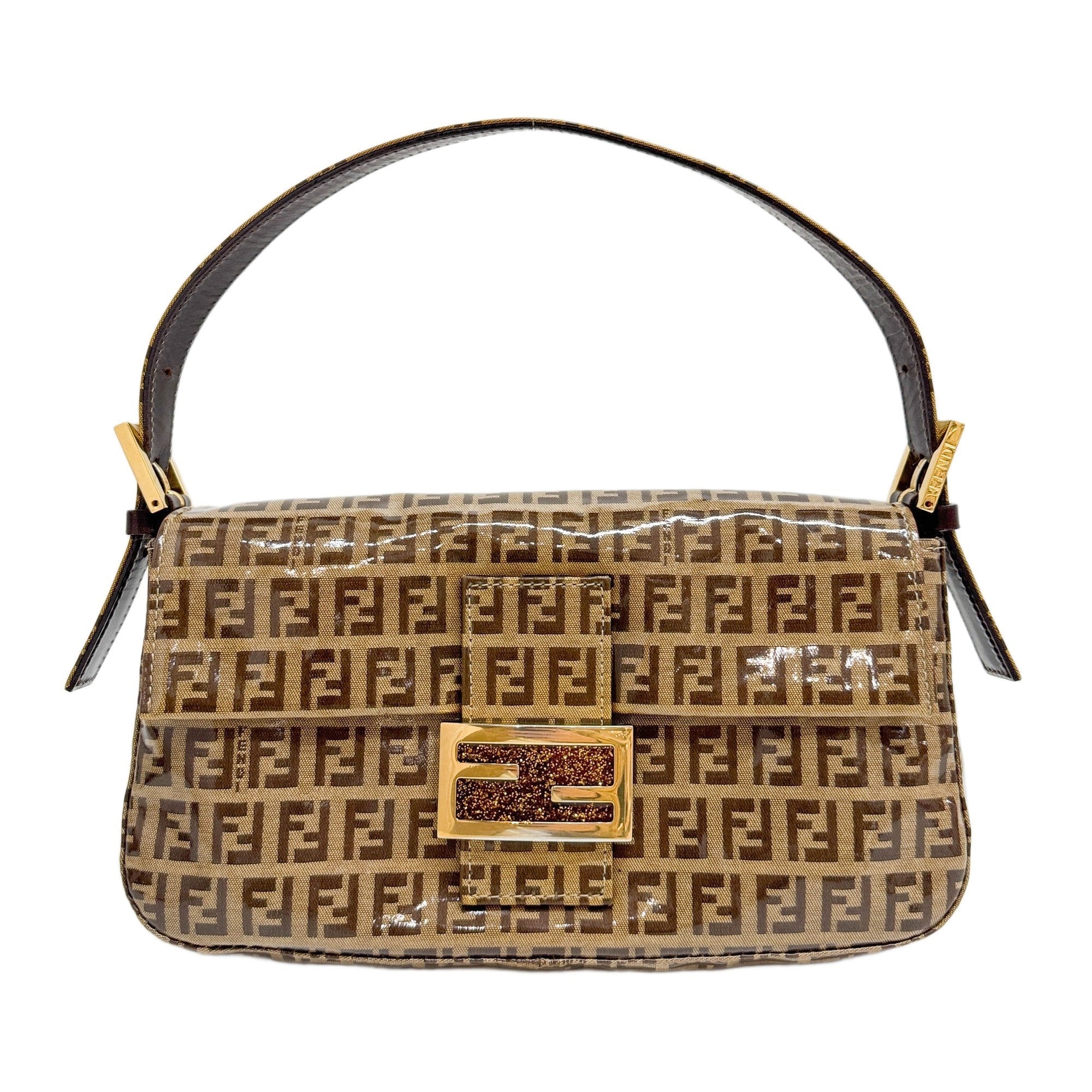 Baguette Brown Zucchino Canvas Shoulder Bag