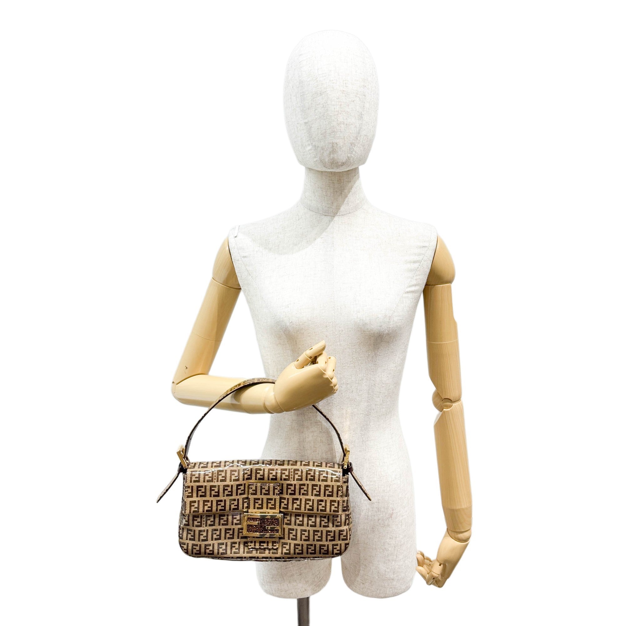 Baguette Brown Zucchino Canvas Shoulder Bag