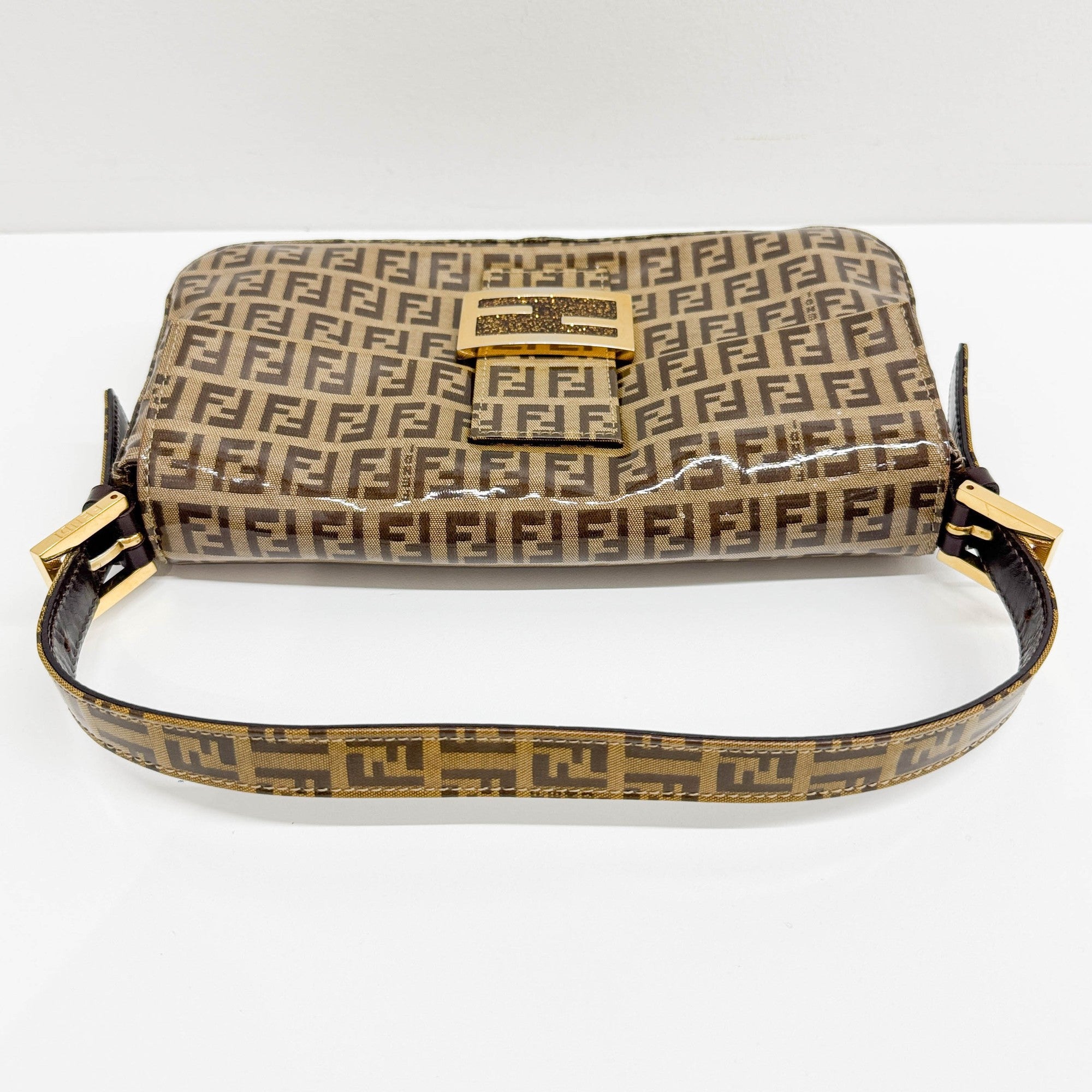 Baguette Brown Zucchino Canvas Shoulder Bag