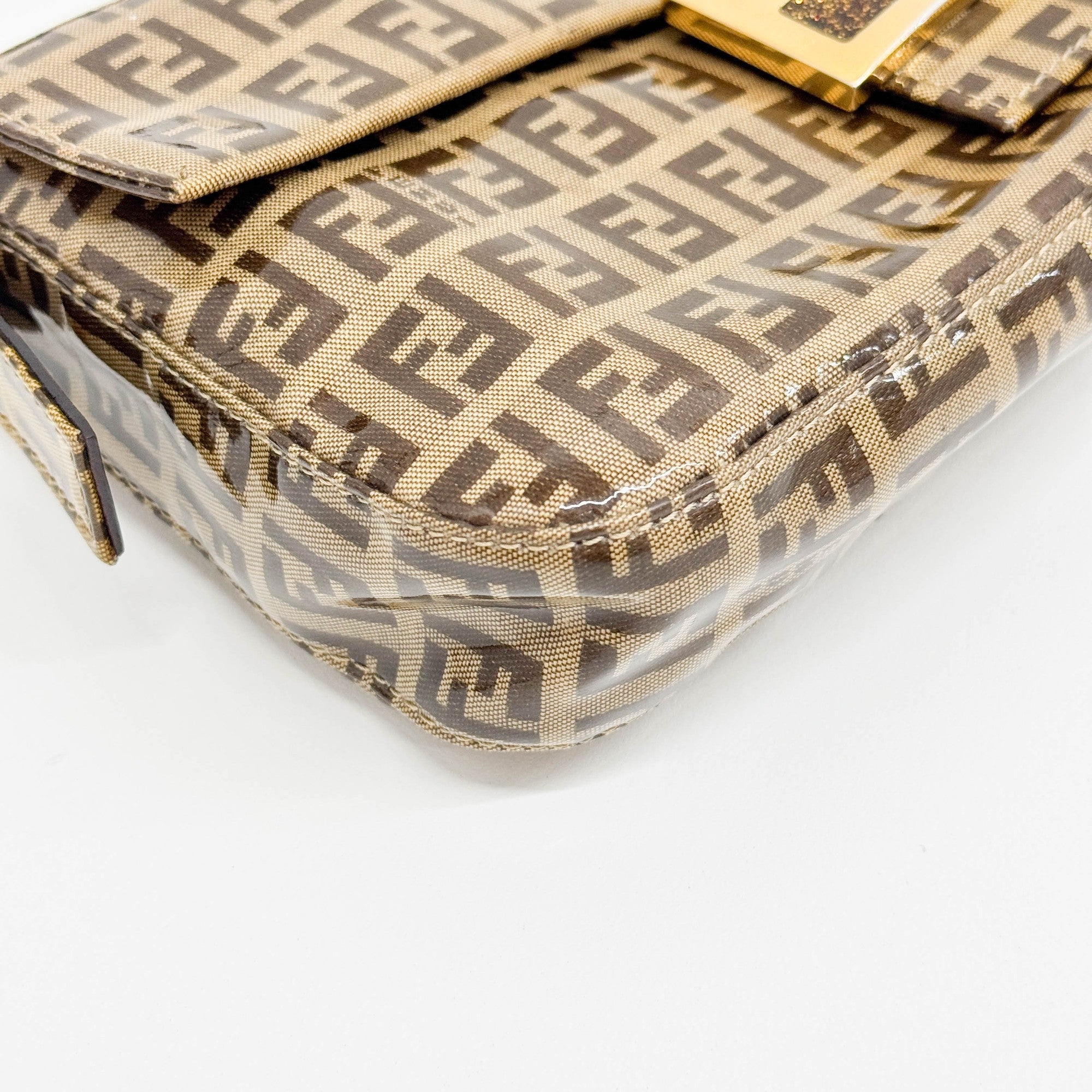 Baguette Brown Zucchino Canvas Shoulder Bag