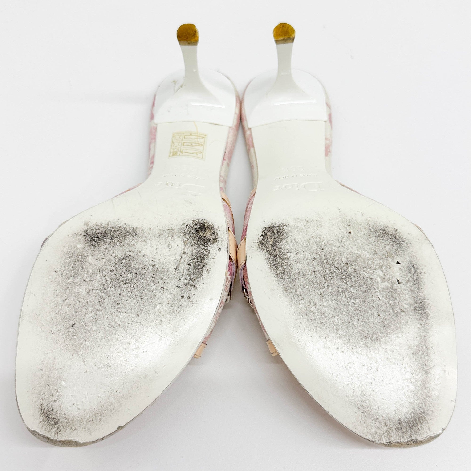 Size 36 1/2 EU Pink Trotter Canvas Heels