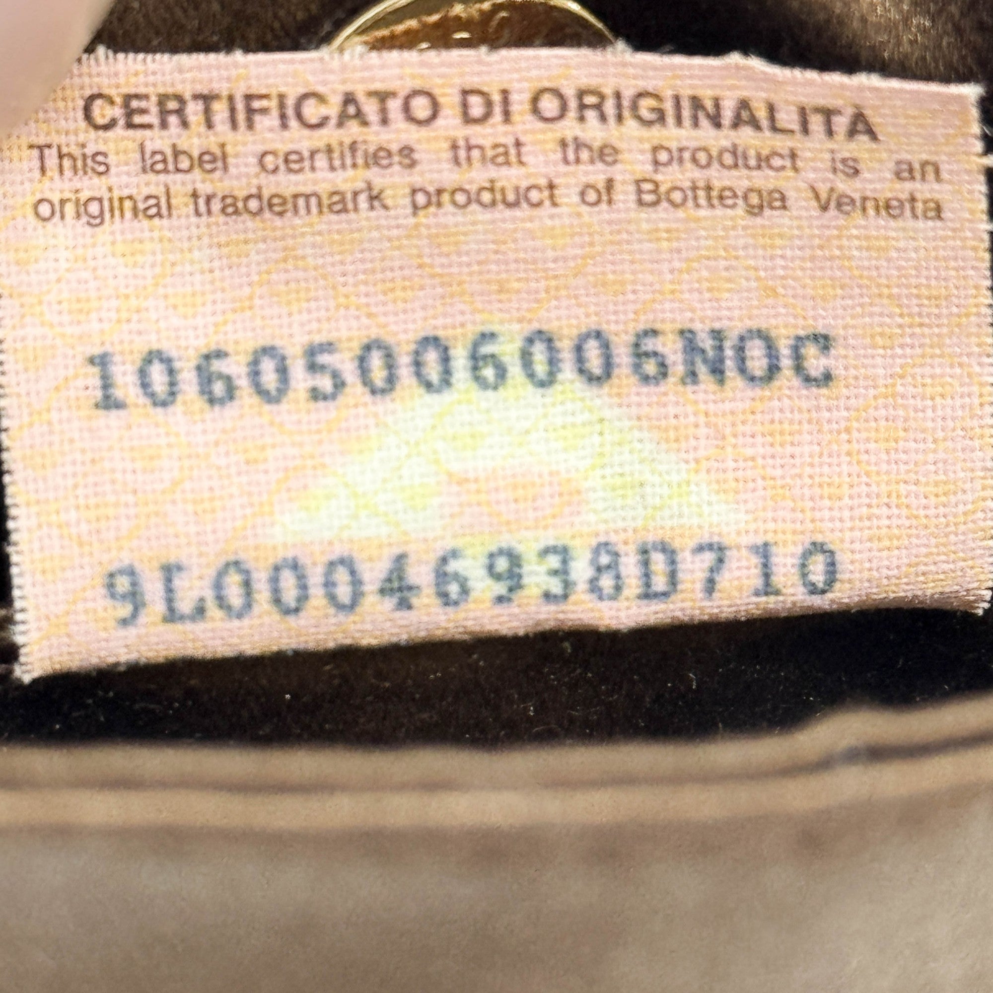 Intrecciato Brown Satin Hand Bag