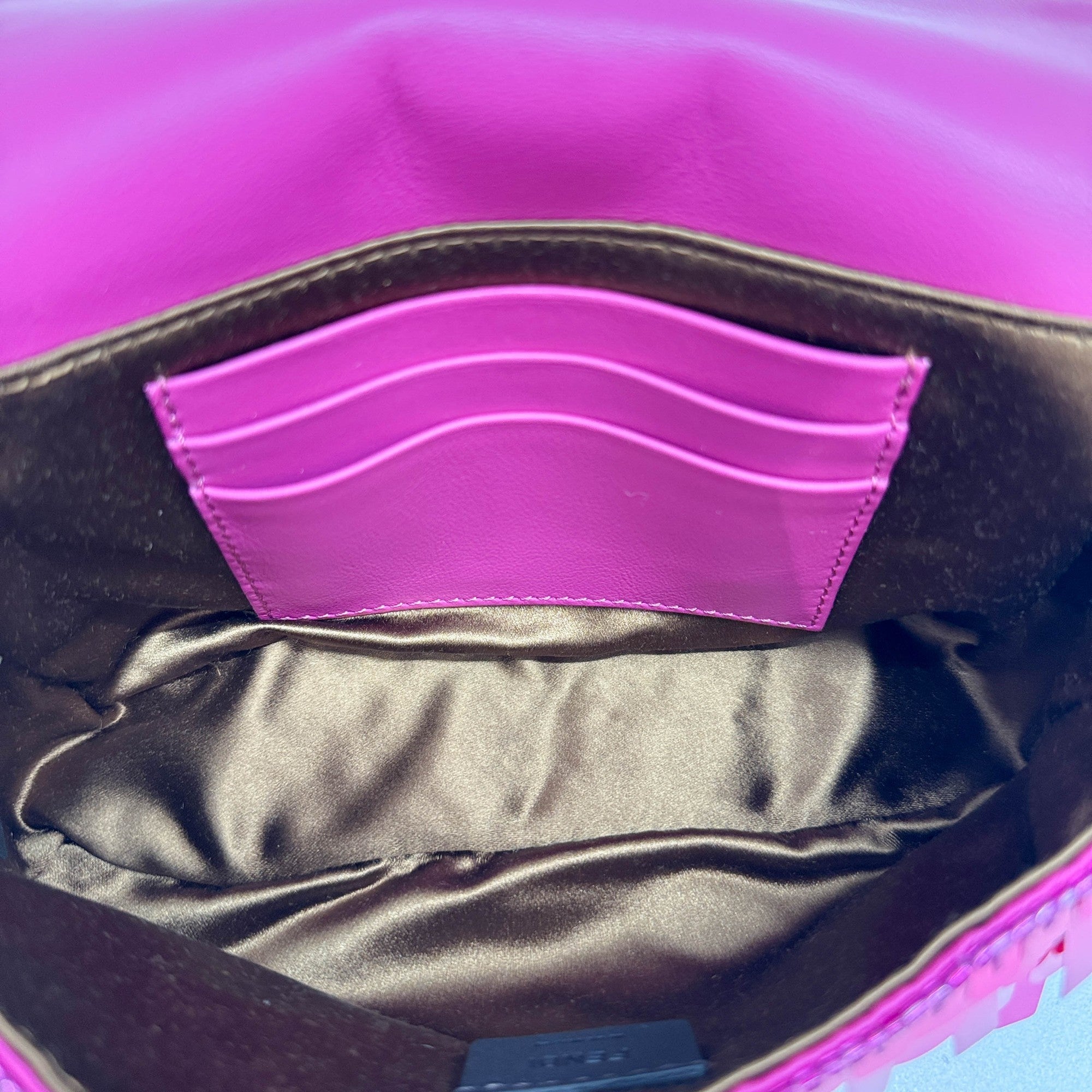 Mini Baguette Hot Pink Sequin Two Way Bag