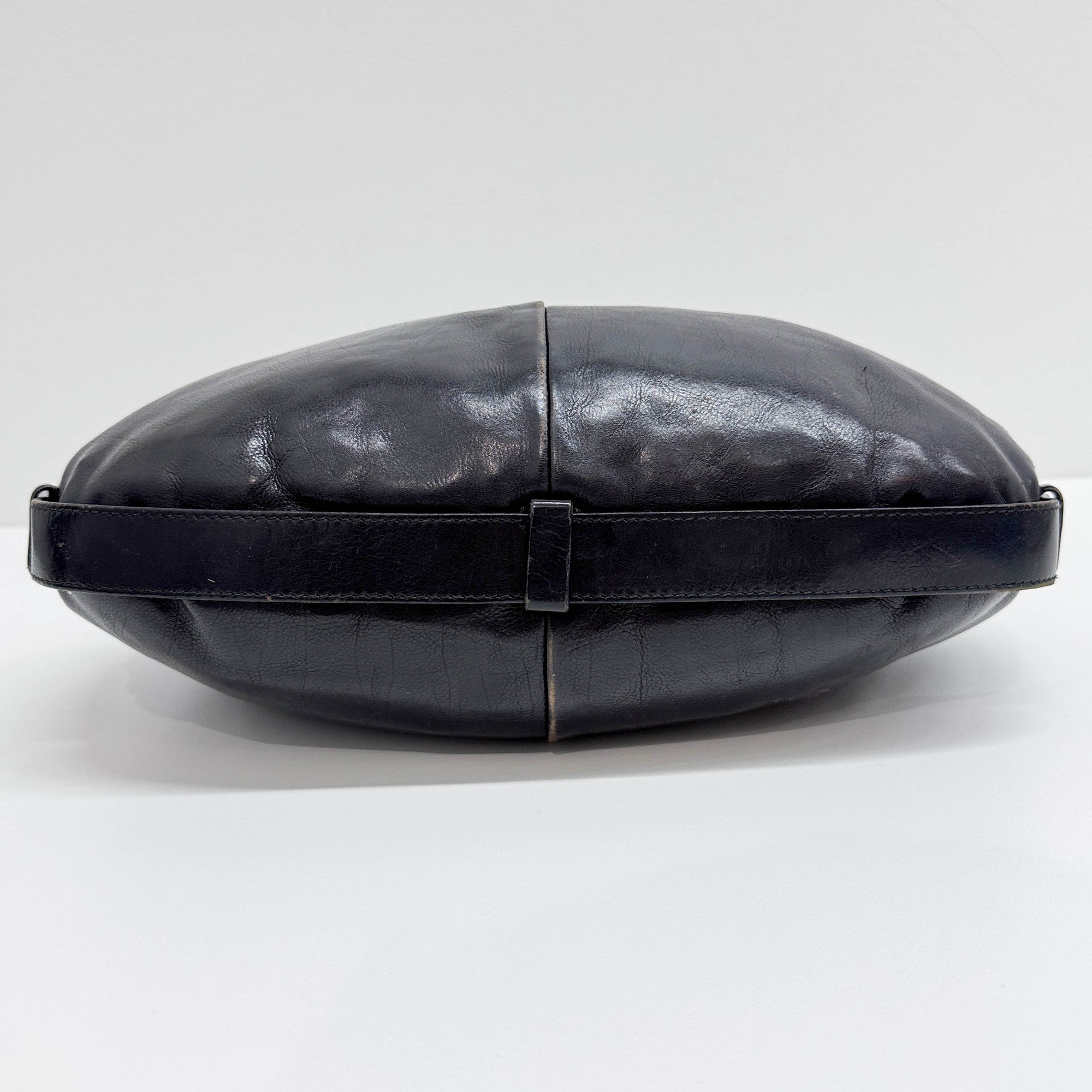 Mombasa Black Leather Shoulder Bag