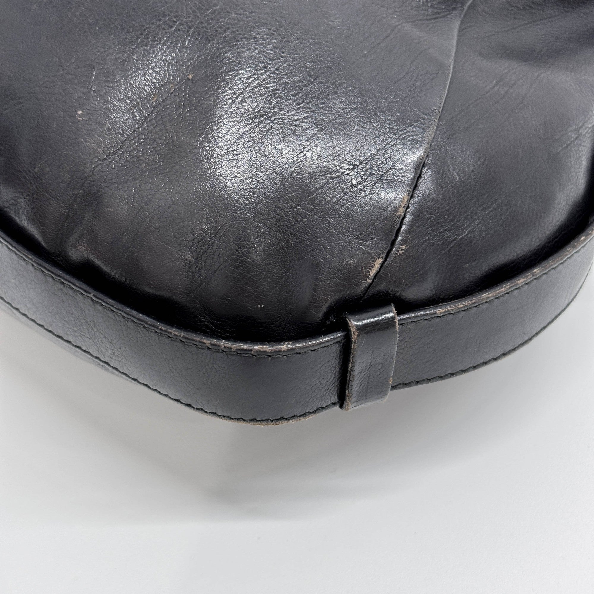 Mombasa Black Leather Shoulder Bag