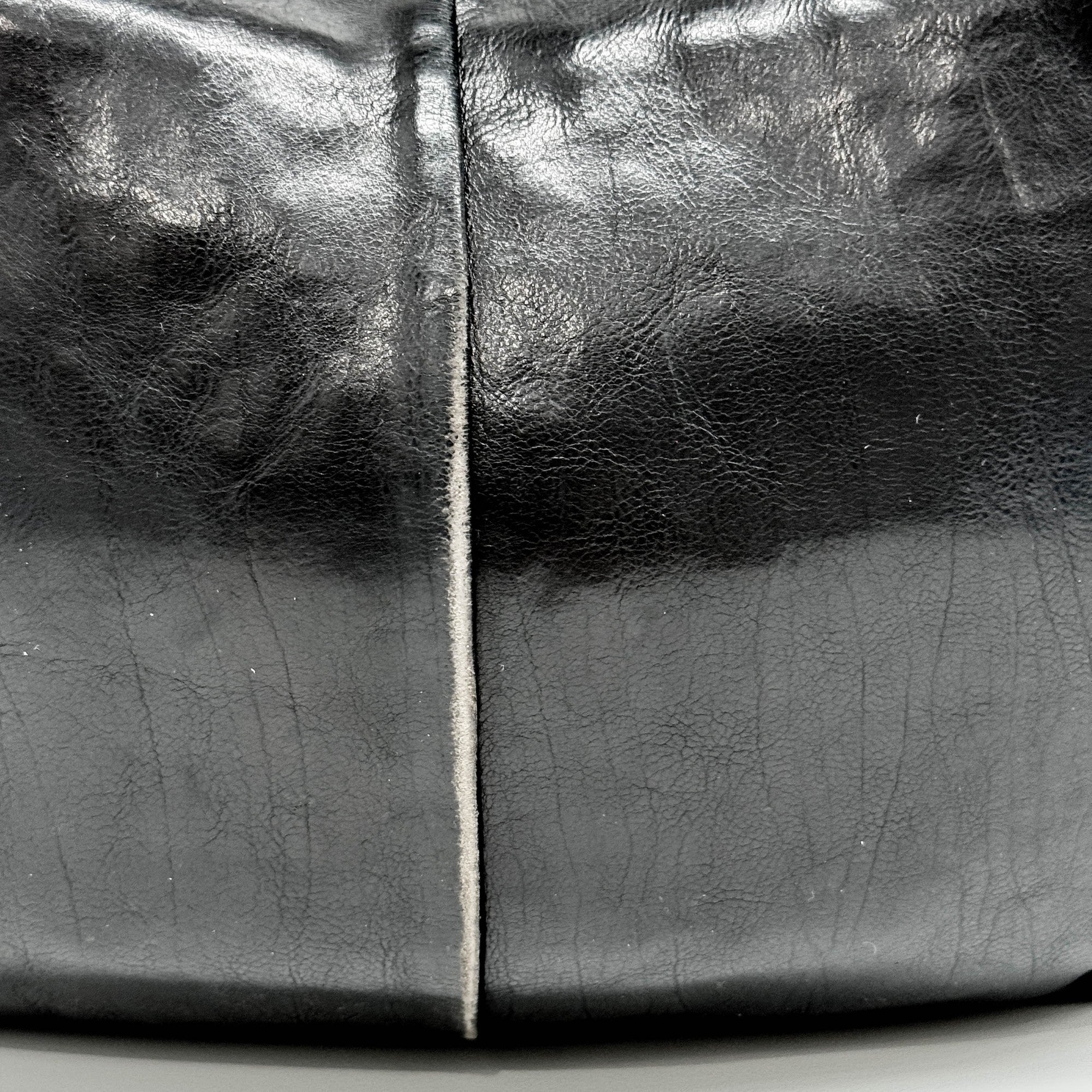 Mombasa Black Leather Shoulder Bag