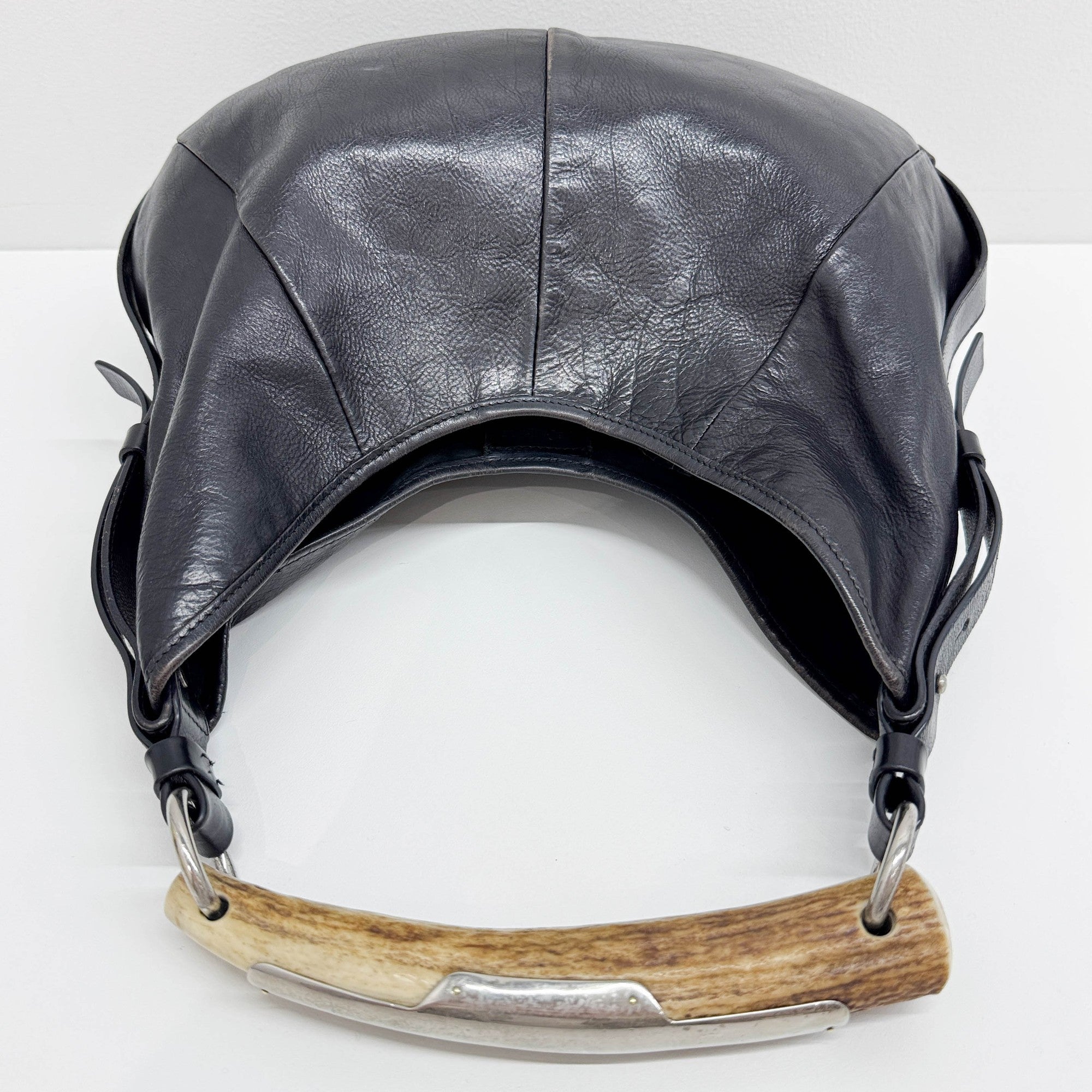 Mombasa Black Leather Shoulder Bag