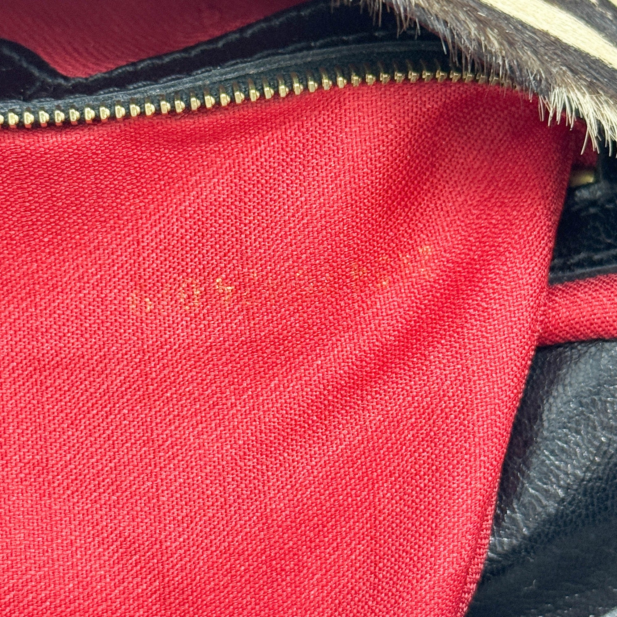 Baguette Brown Zebra Print Pony Hair Shoulder Bag