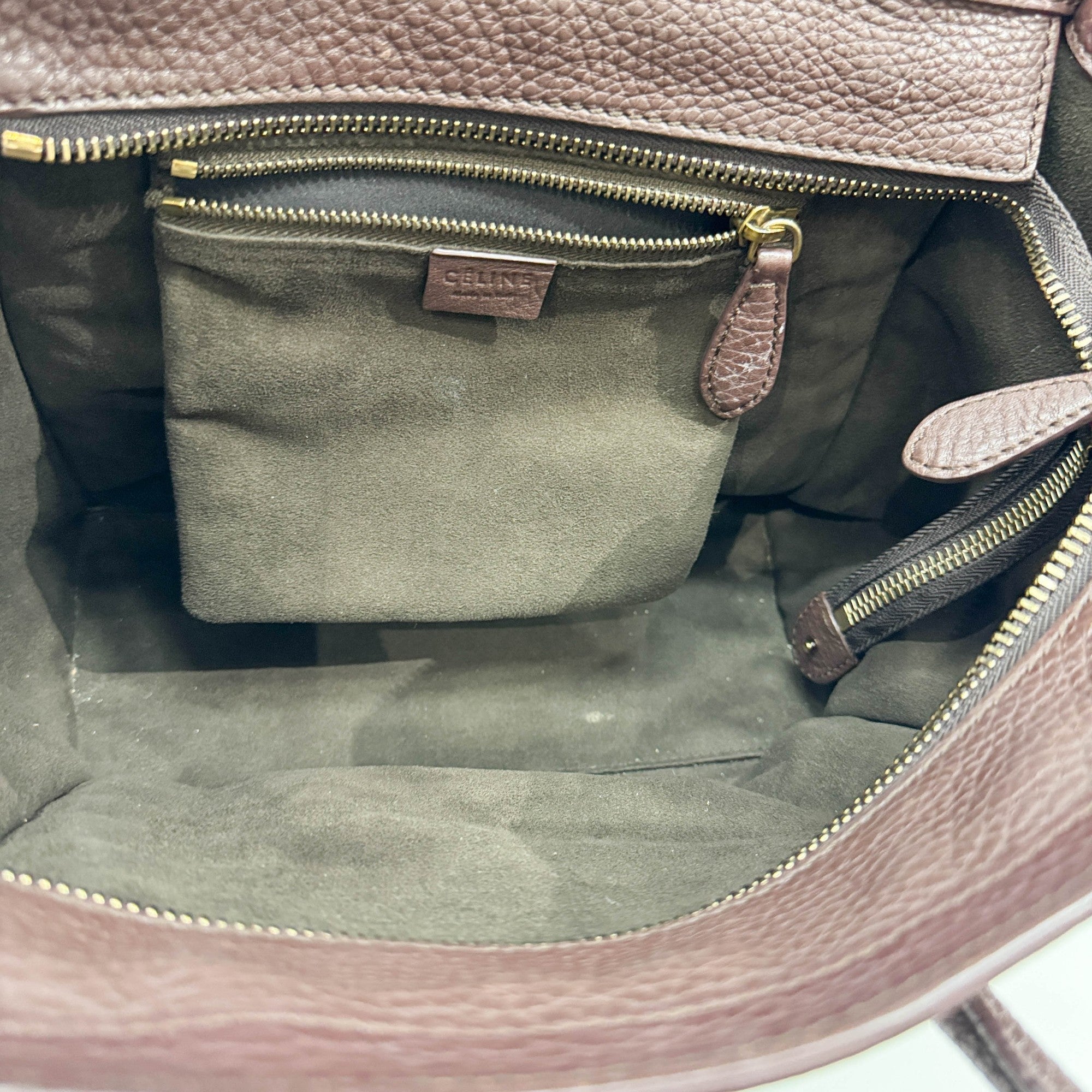 Micro Luggage Brown Leather Hand Bag