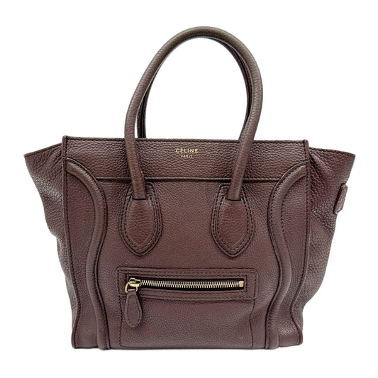 Micro Luggage Brown Leather Hand Bag
