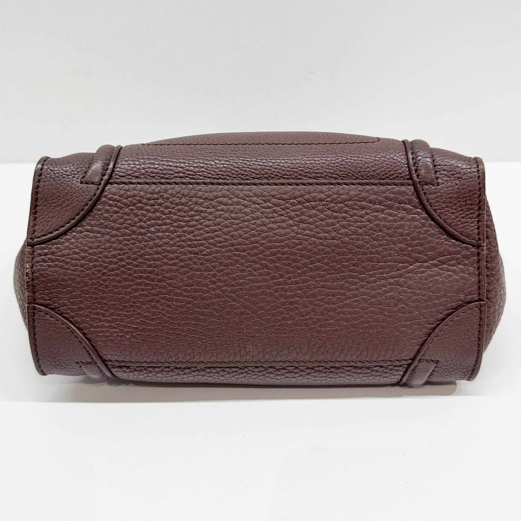 Micro Luggage Brown Leather Hand Bag