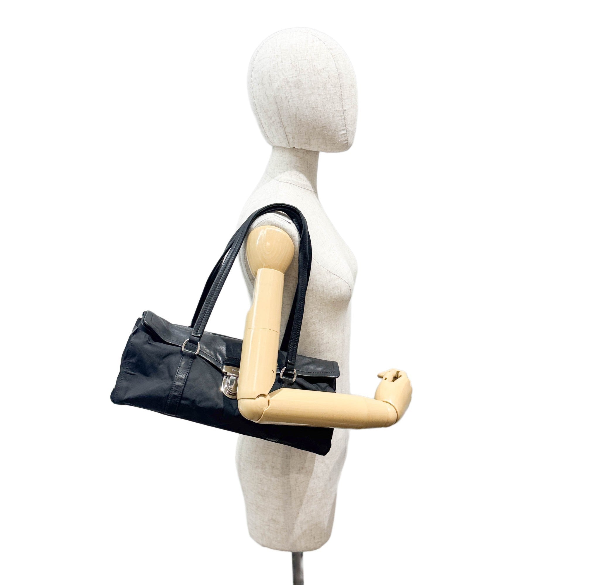 Black Nylon Shoulder Bag