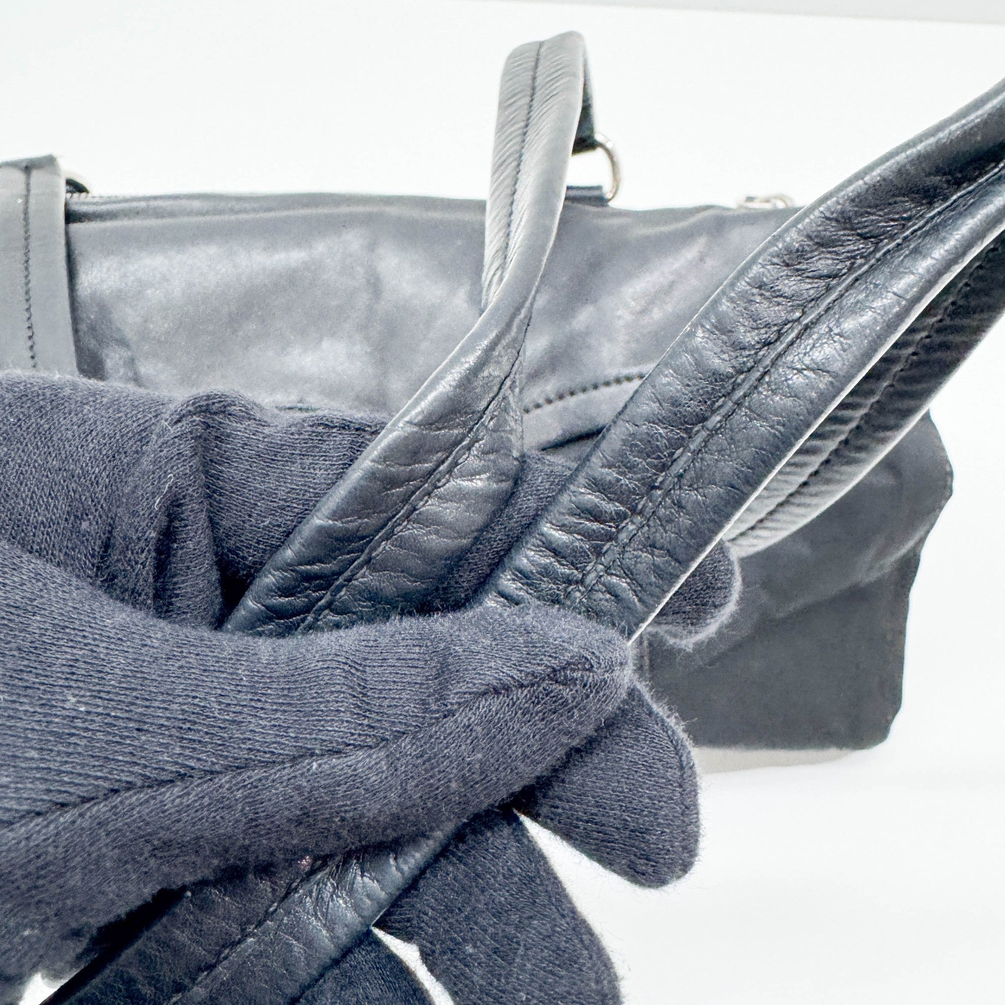 Black Nylon Shoulder Bag